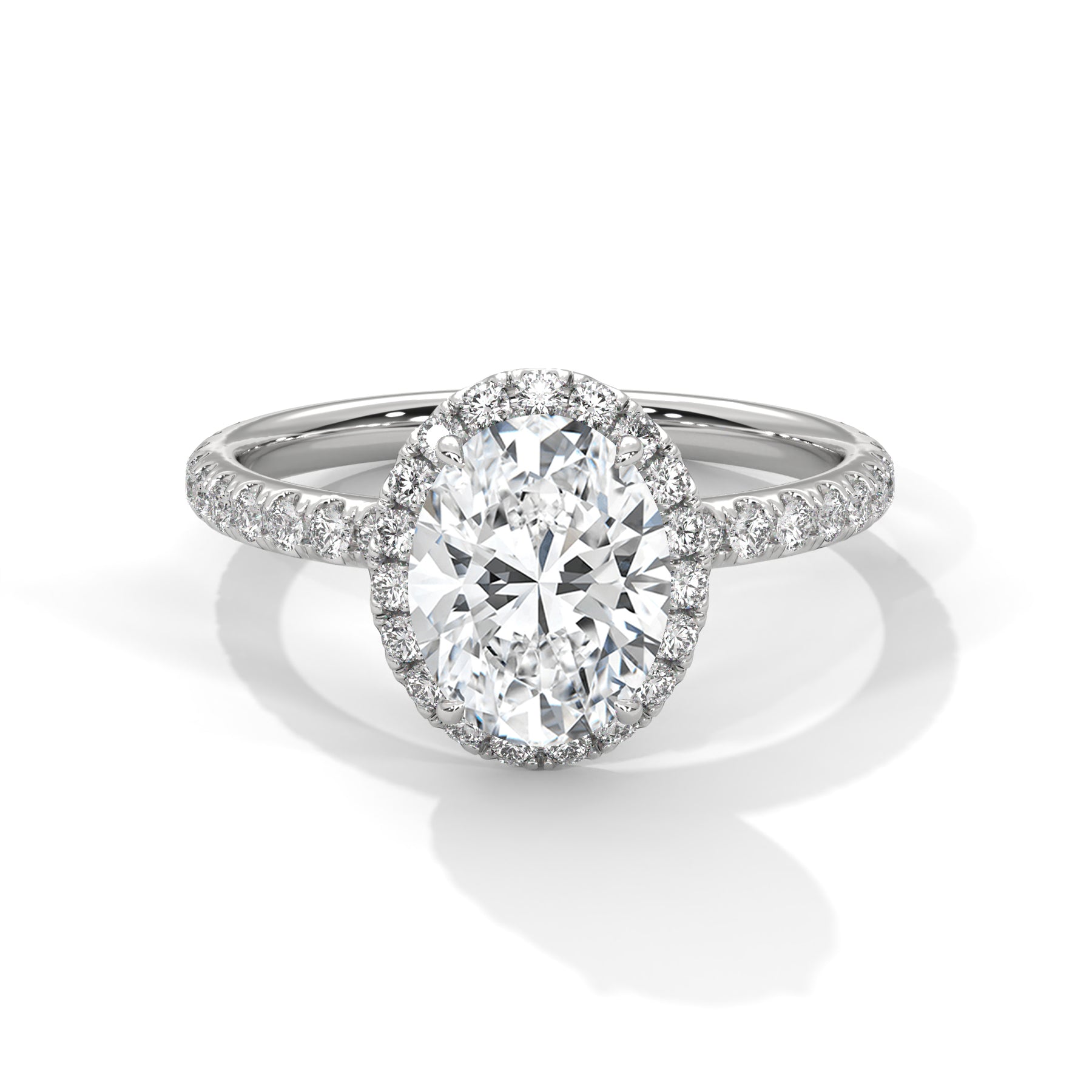 14K White Gold 18K White Gold Platinum Oval