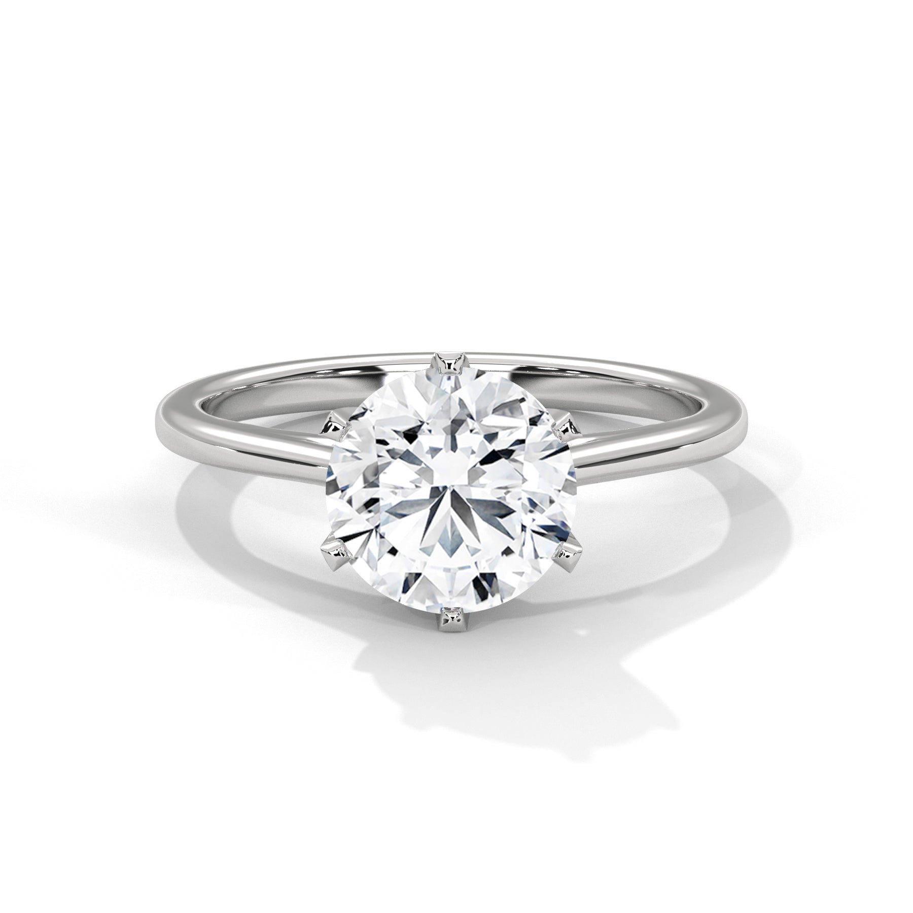 14K White Gold 18K White Gold Platinum Round