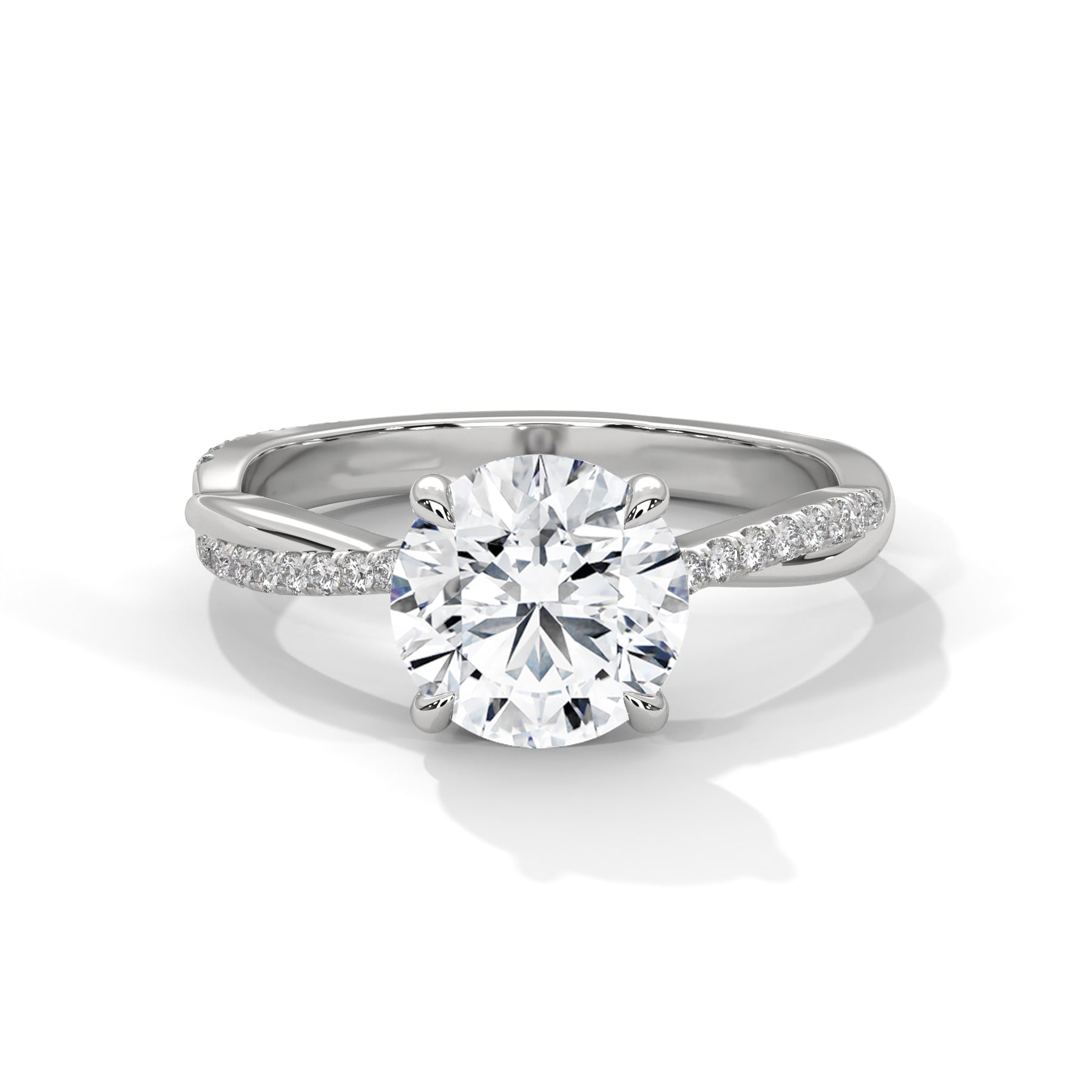 14K White Gold 18K White Gold Platinum Round