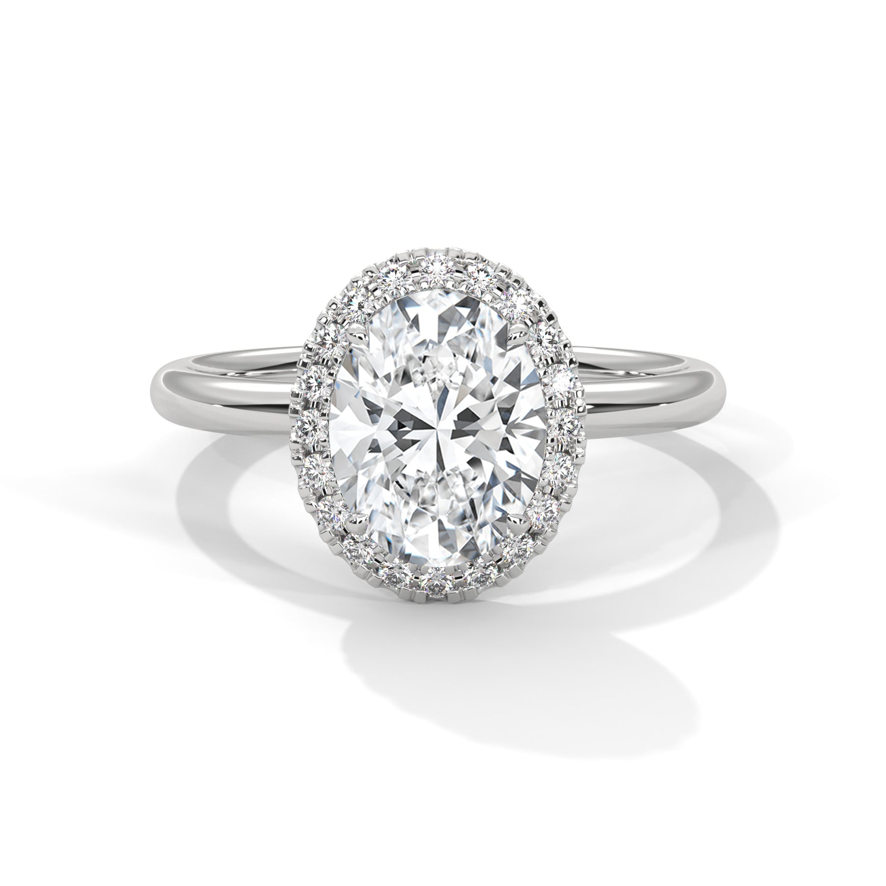 14K White Gold 18K White Gold Platinum Oval