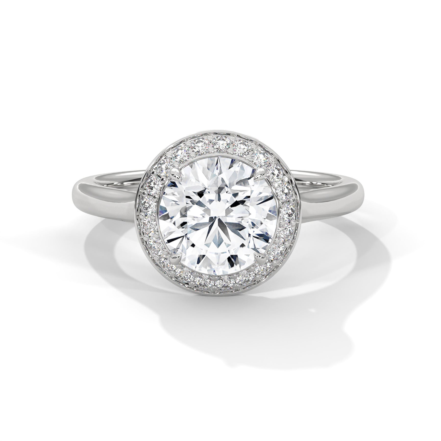 14K White Gold 18K White Gold Platinum Round