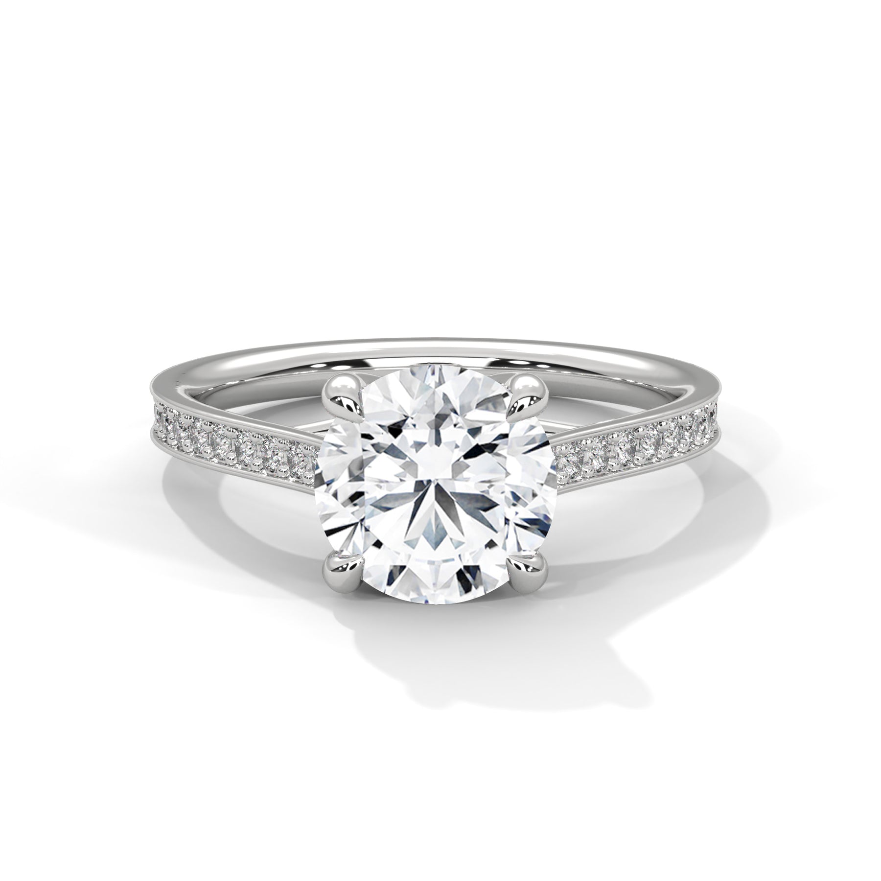14K White Gold 18K White Gold Platinum Round