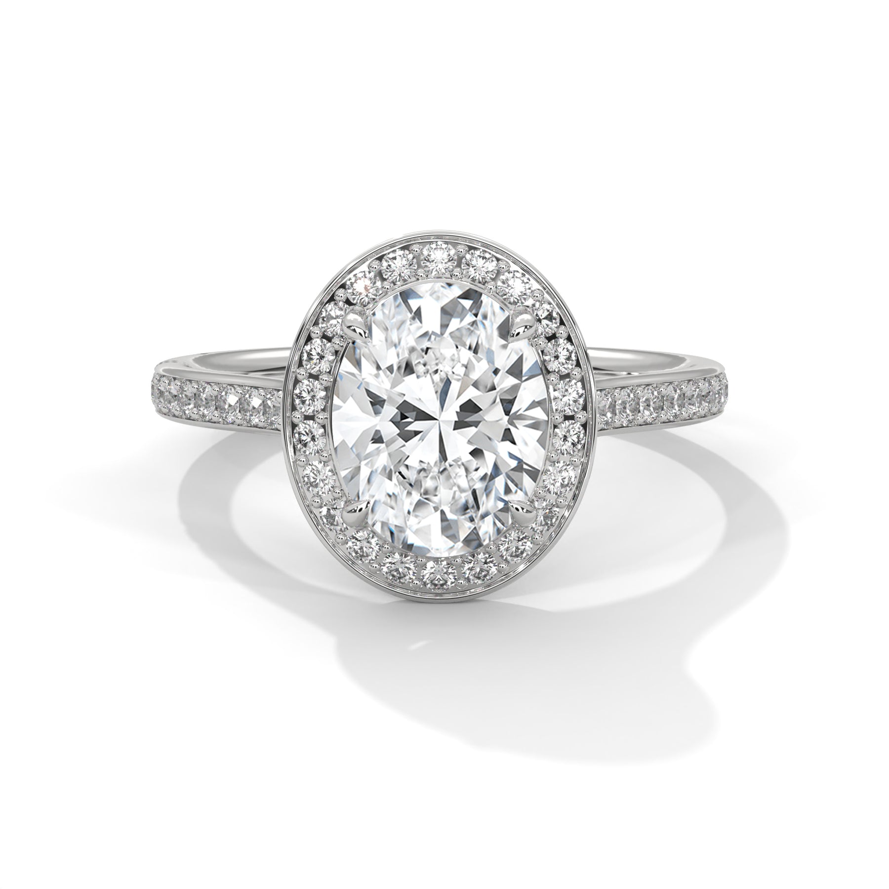 14K White Gold 18K White Gold Platinum Oval