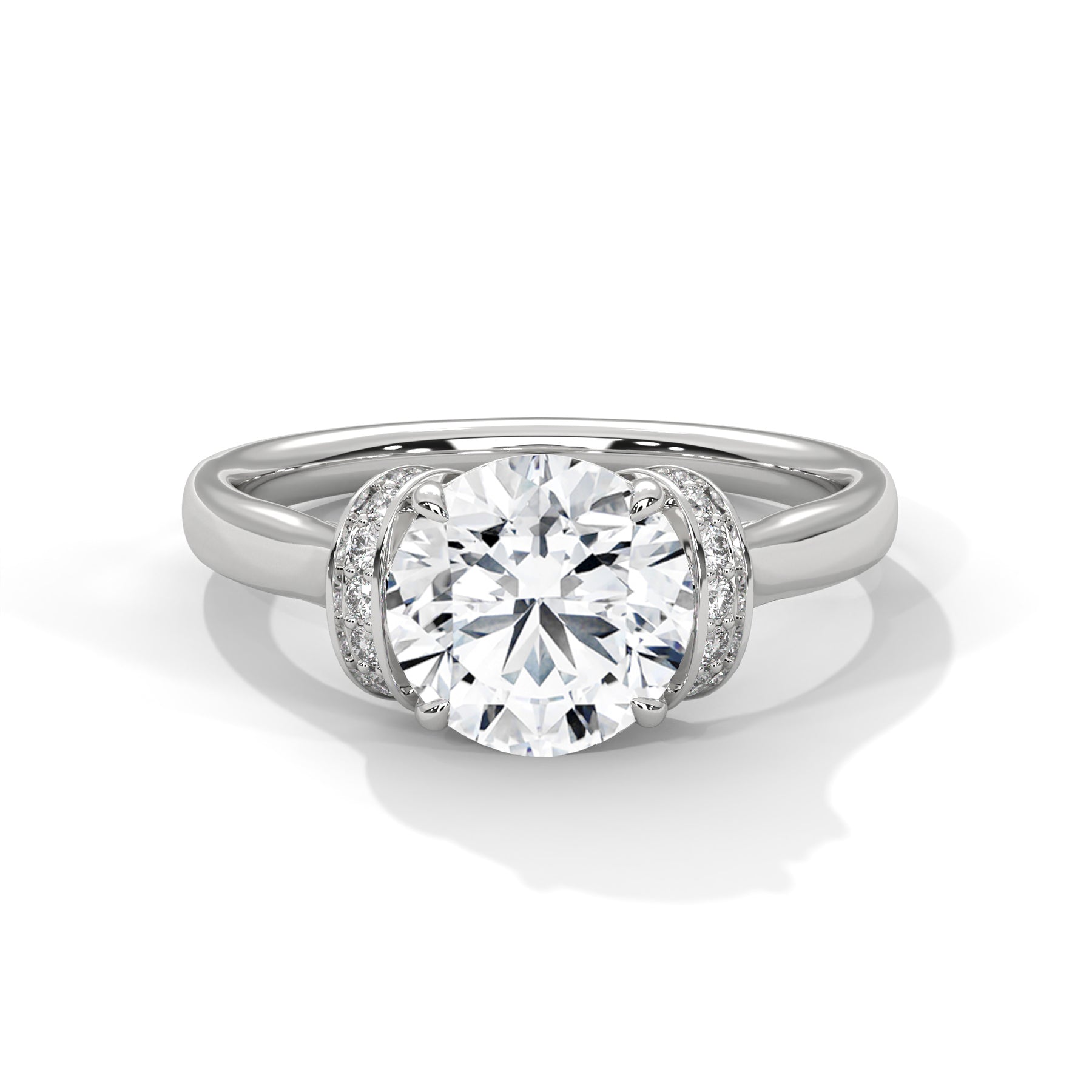 14K White Gold 18K White Gold Platinum Round