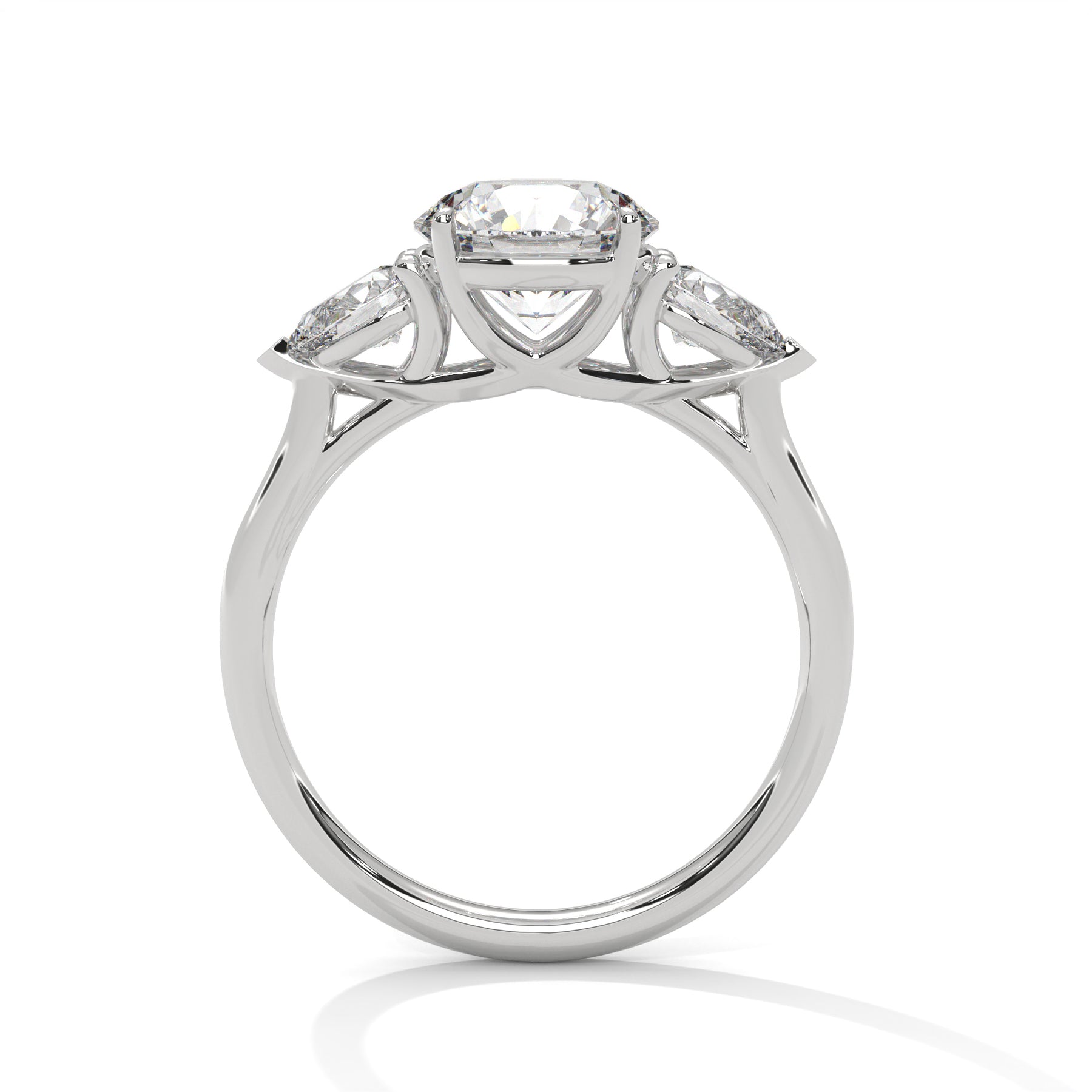 14K White Gold 18K White Gold Platinum Round