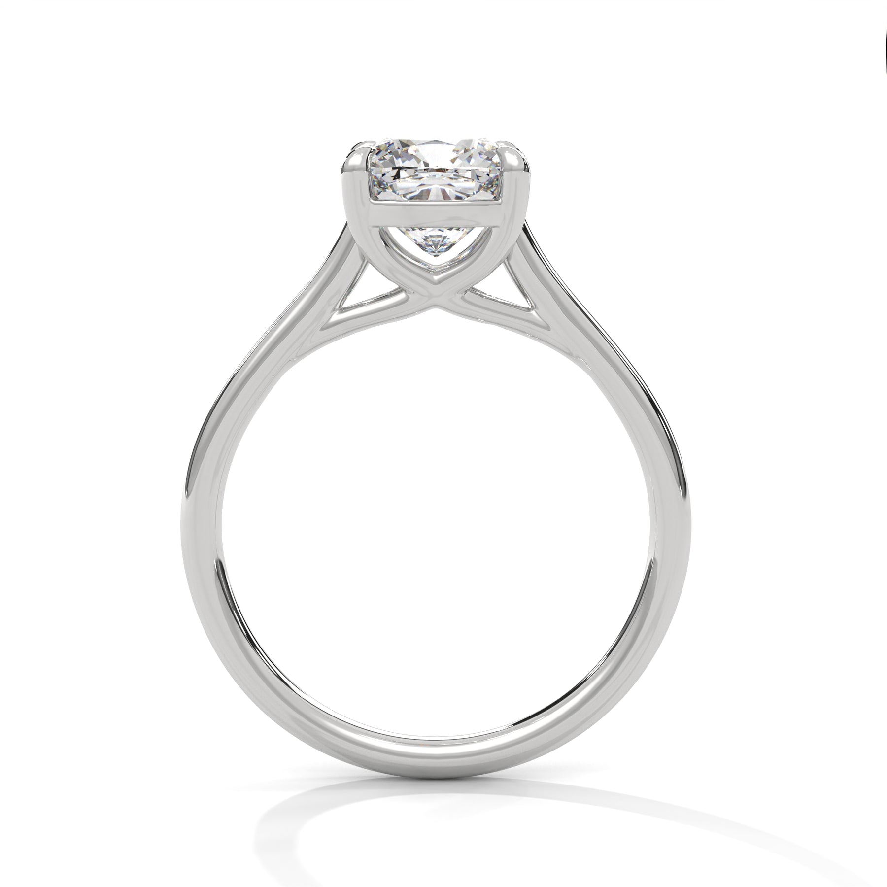 14K White Gold 18K White Gold Platinum Cushion