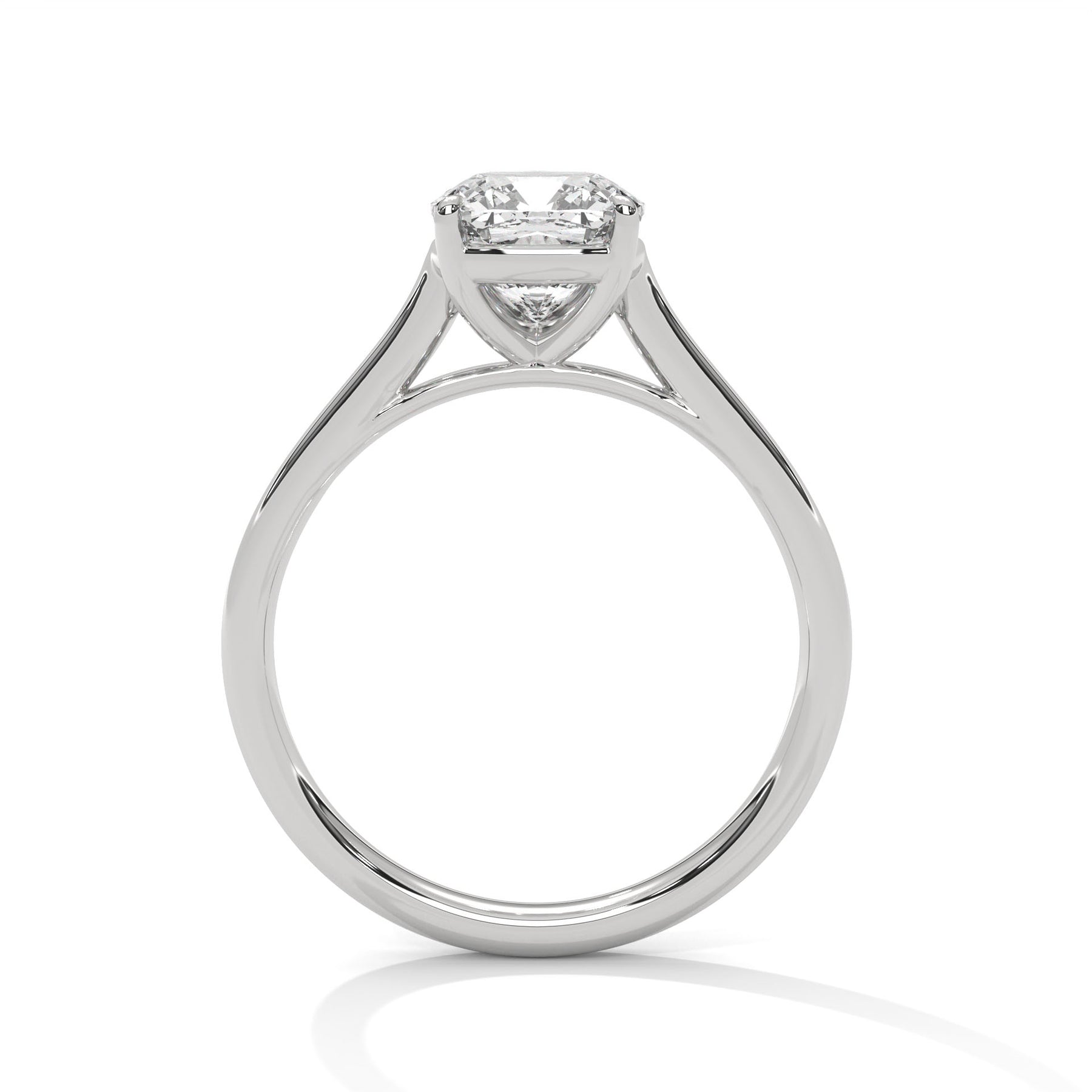 14K White Gold 18K White Gold Platinum Cushion