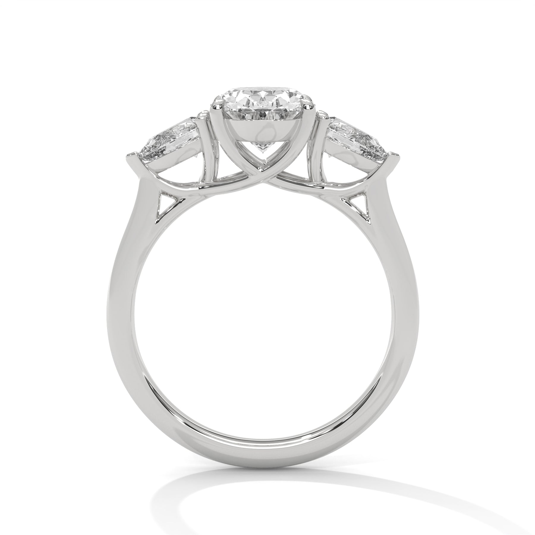 14K White Gold 18K White Gold Platinum Oval