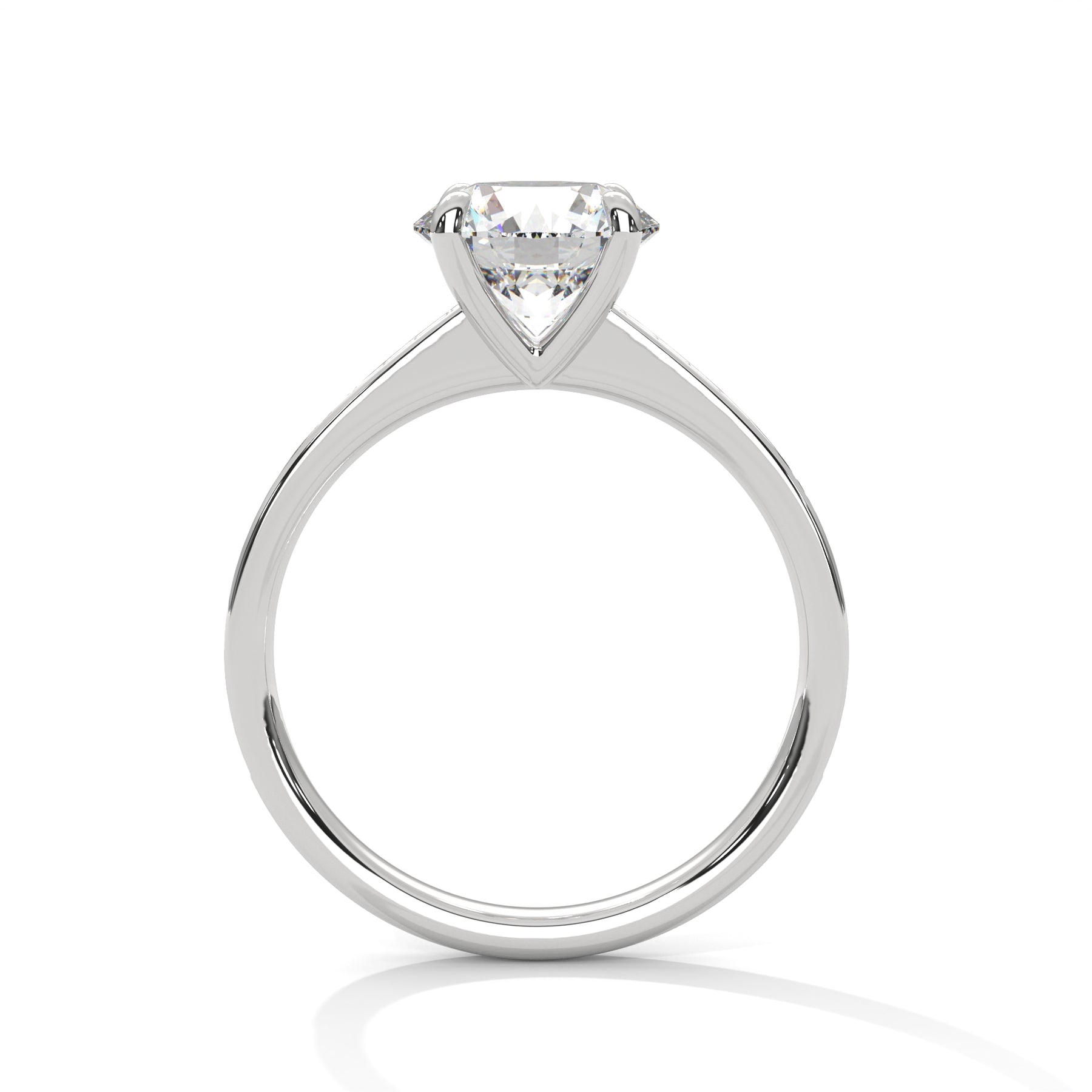 14K White Gold 18K White Gold Platinum Round