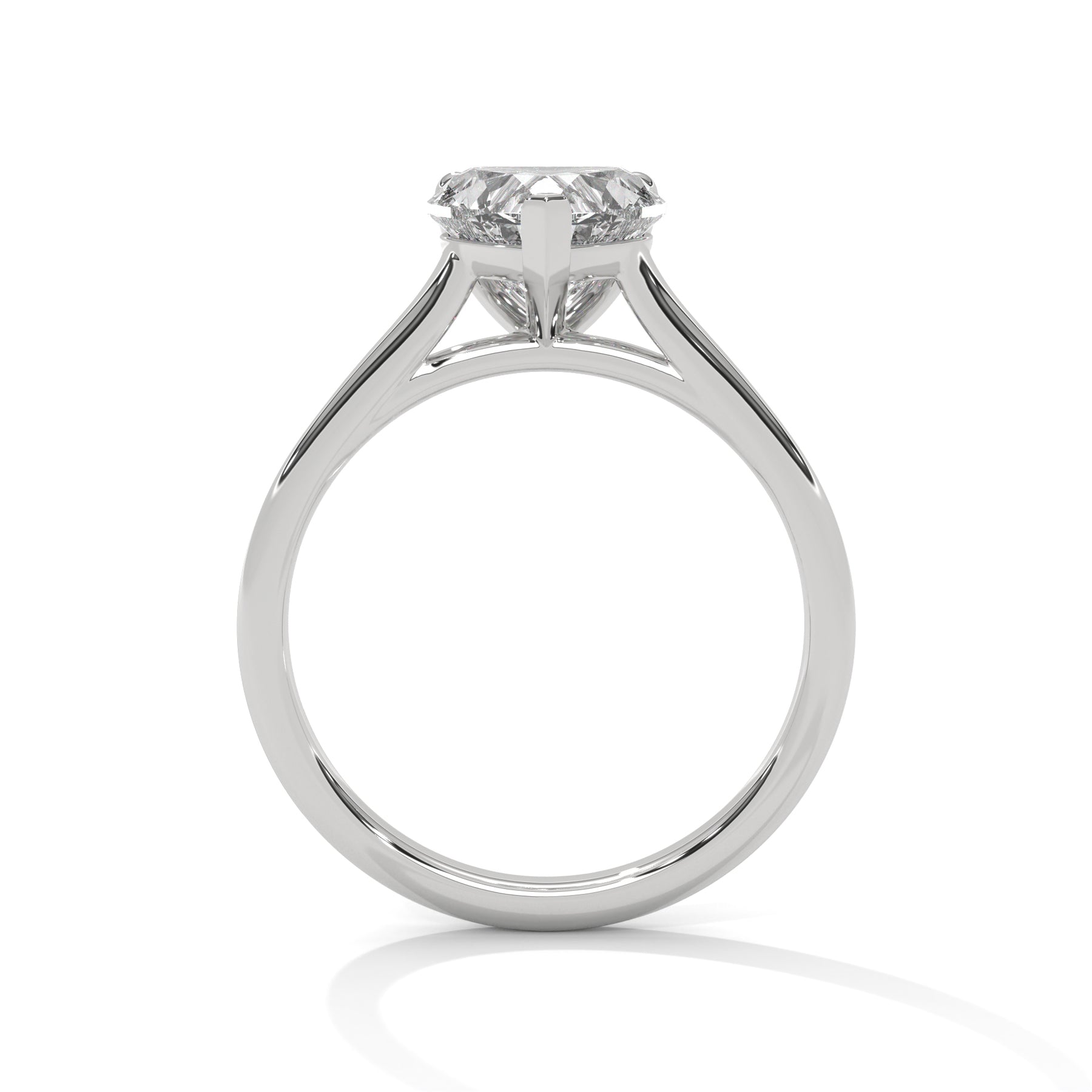 14K White Gold 18K White Gold Platinum Heart