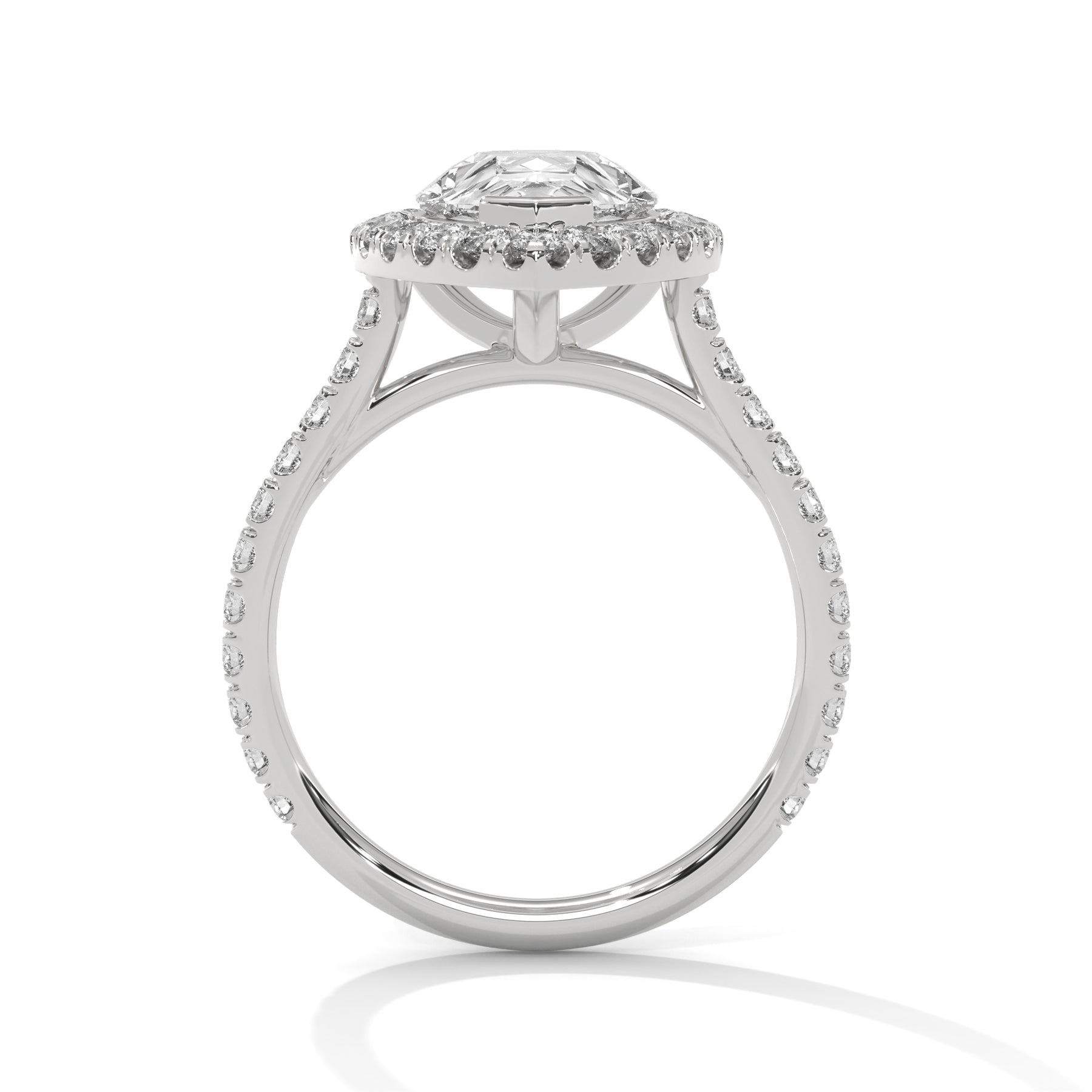 14K White Gold 18K White Gold Platinum Pear
