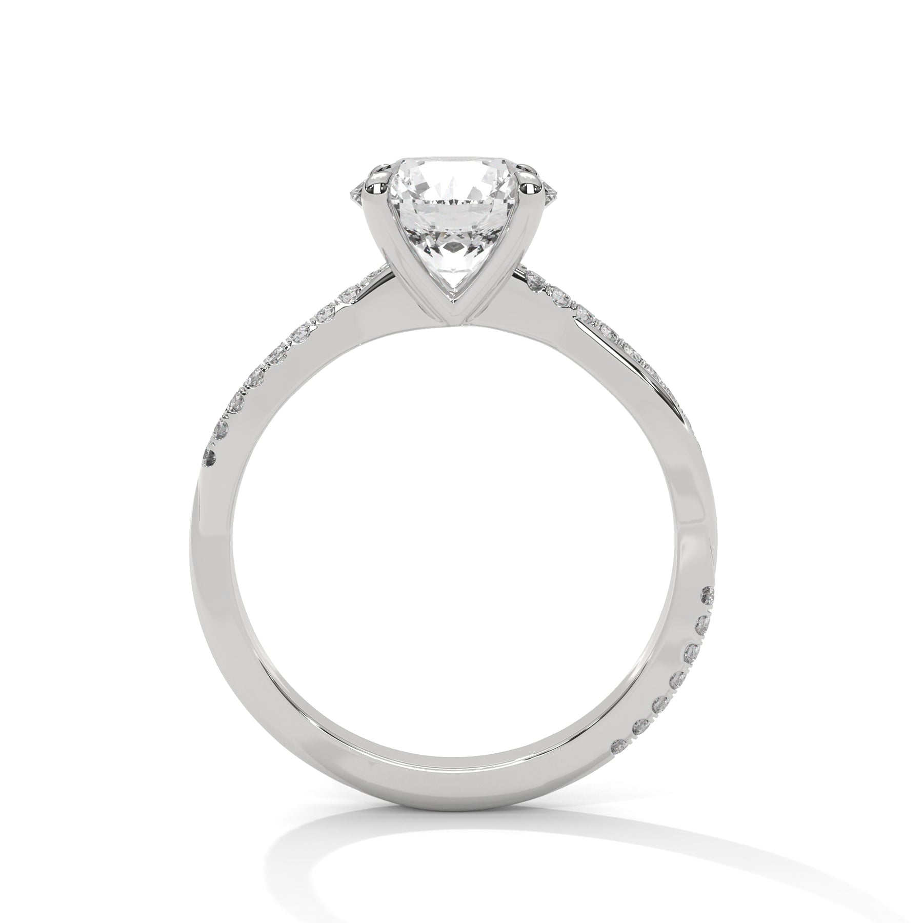 14K White Gold 18K White Gold Platinum Round