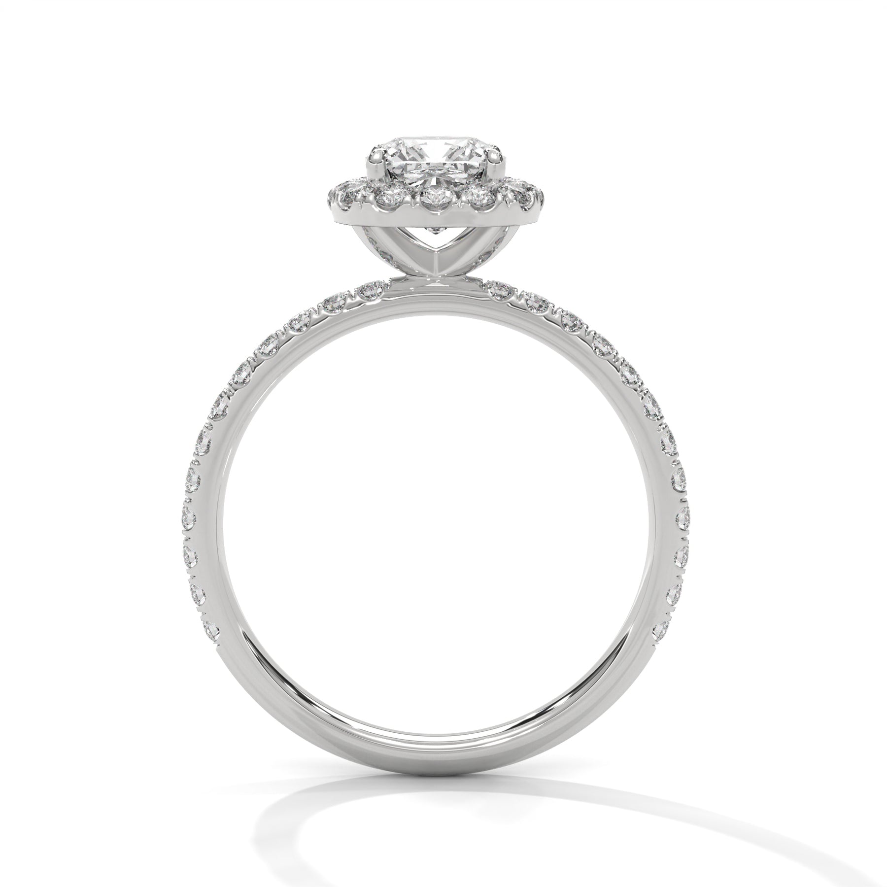 14K White Gold 18K White Gold Platinum Cushion