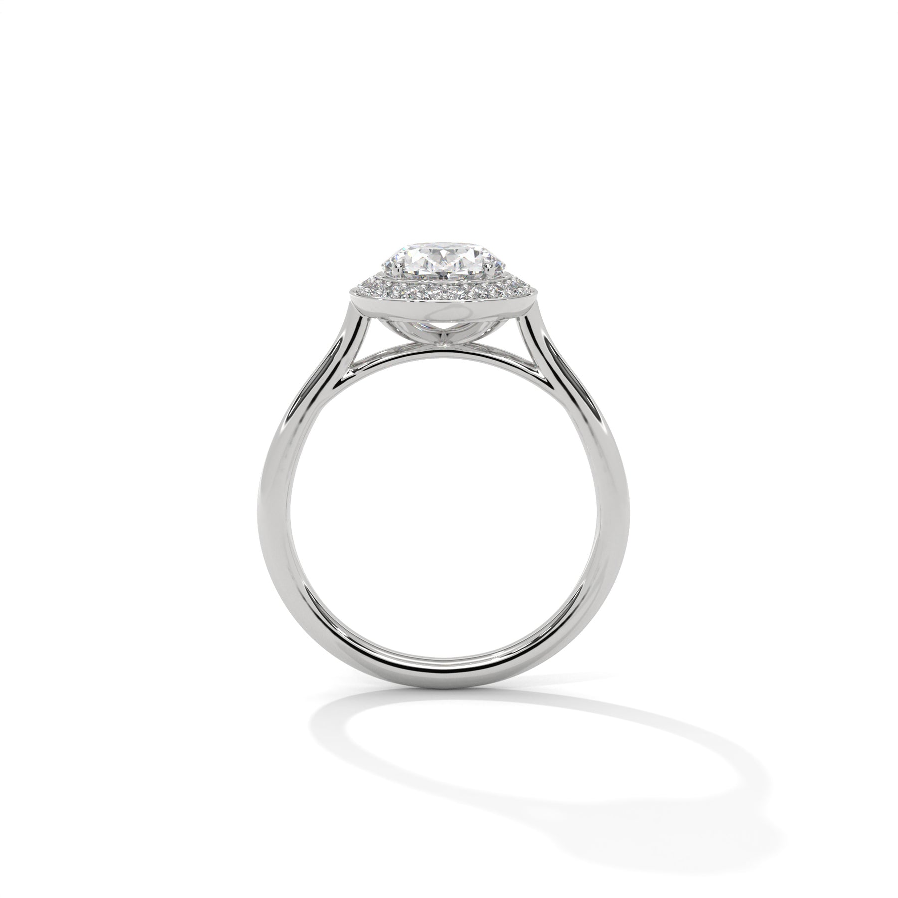 14K White Gold 18K White Gold Platinum Oval