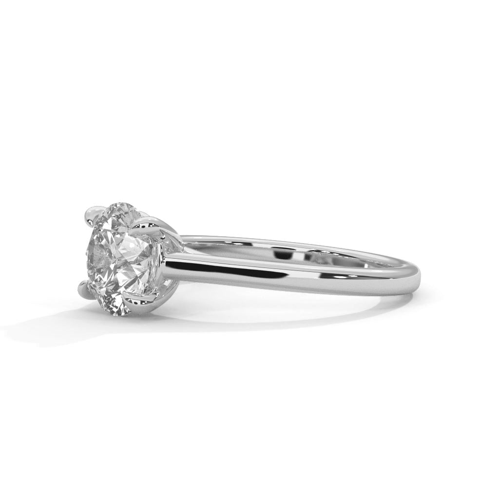 14K White Gold 18K White Gold Platinum Round