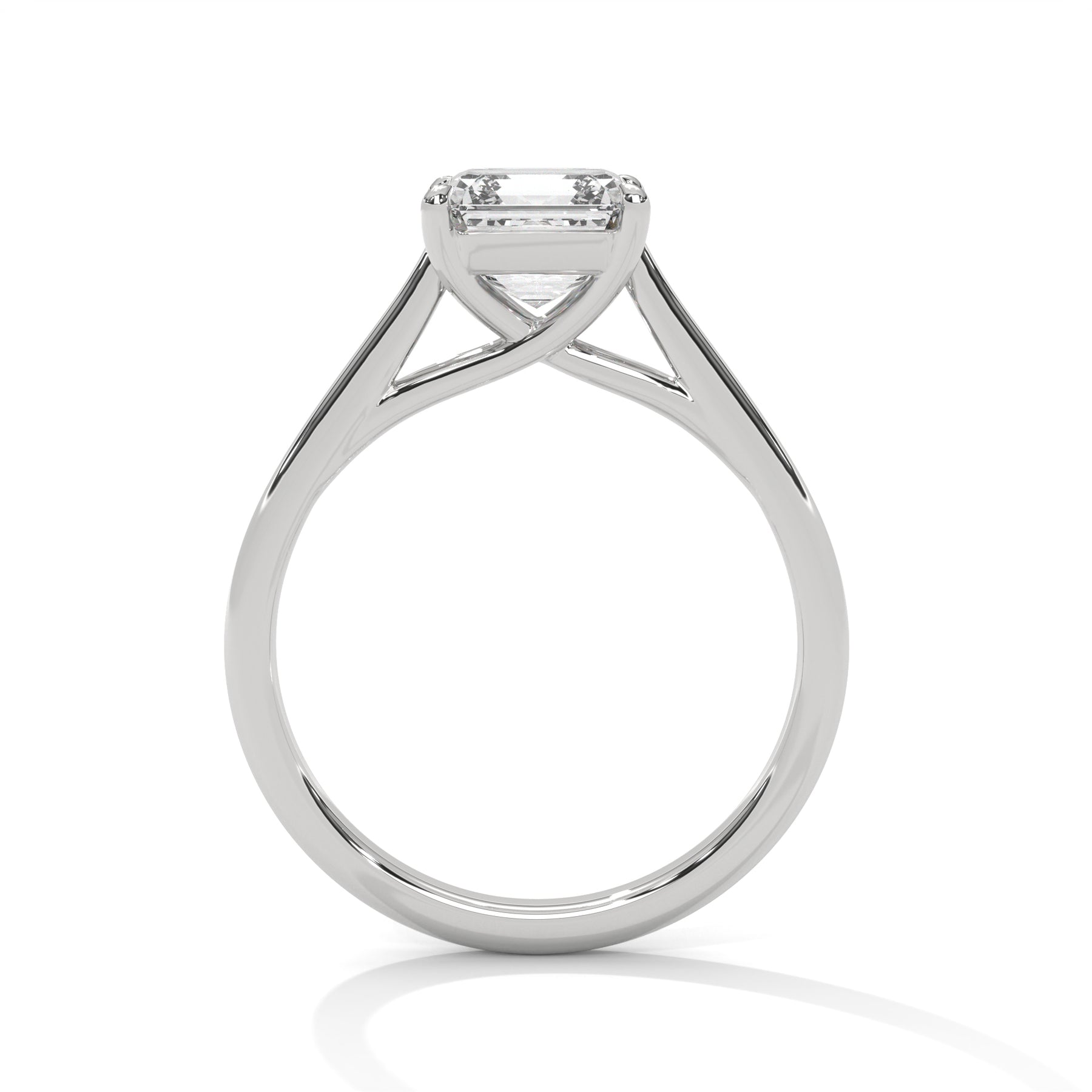 14K White Gold 18K White Gold Platinum Asscher