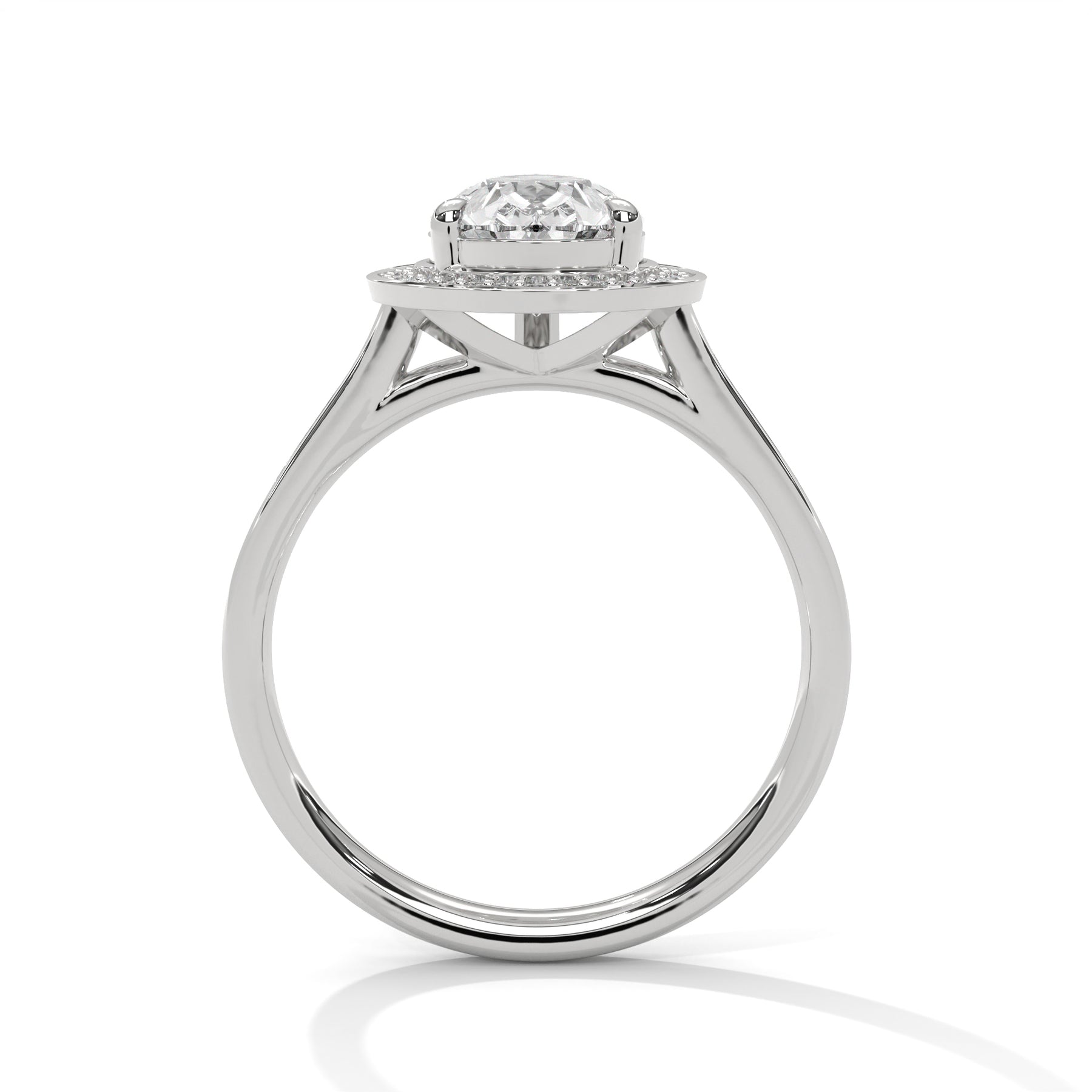 14K White Gold 18K White Gold Platinum Pear