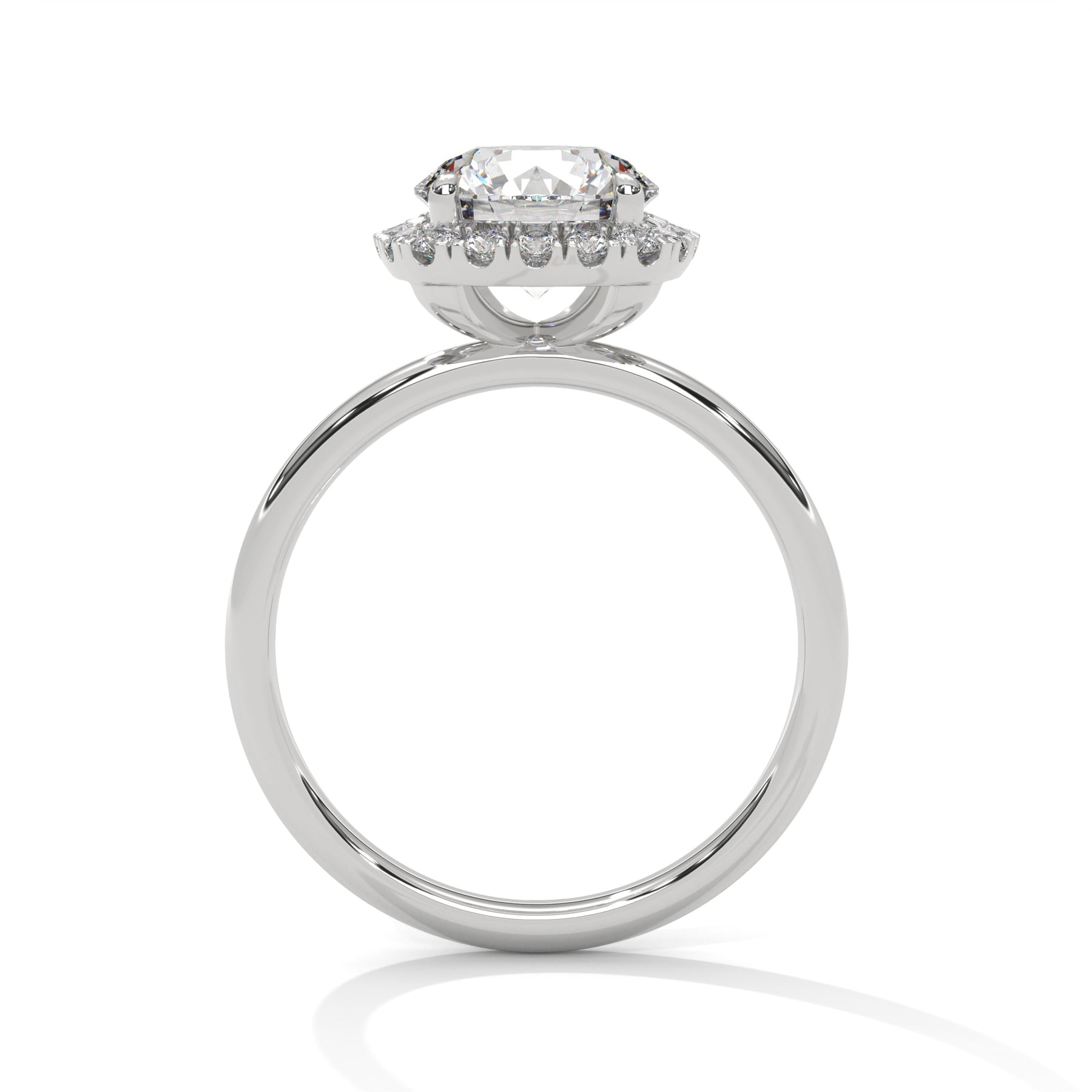 14K White Gold 18K White Gold Platinum Round