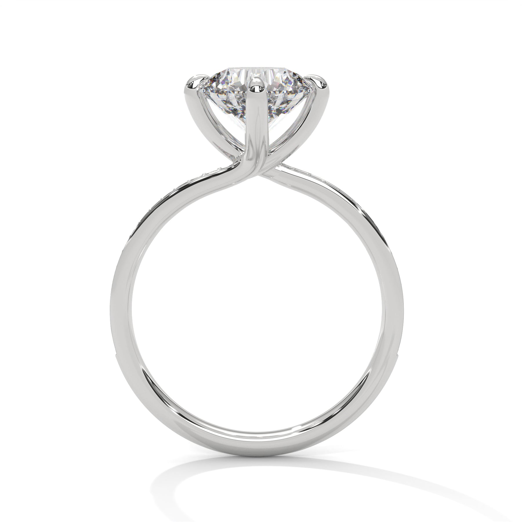14K White Gold 18K White Gold Platinum Round
