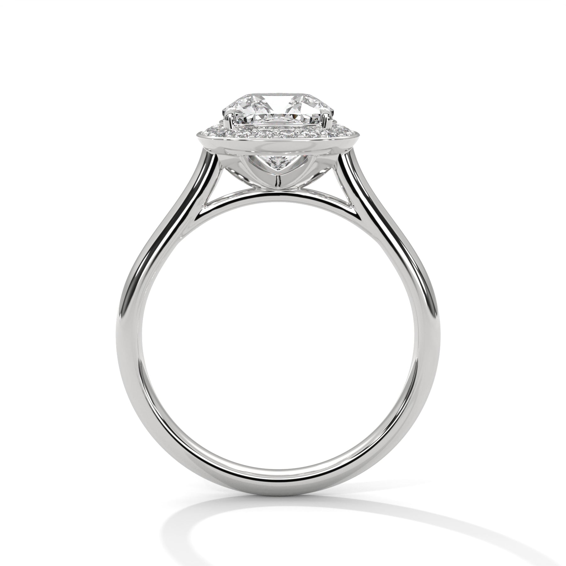 14K White Gold 18K White Gold Platinum Cushion