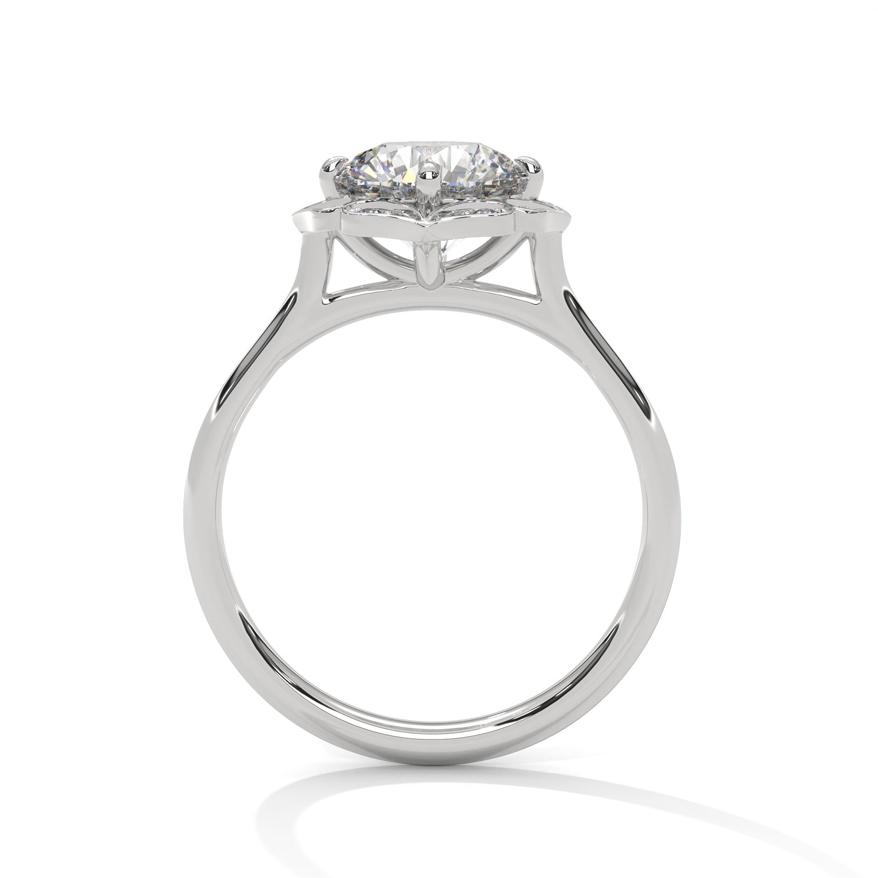 14K White Gold 18K White Gold Platinum Round