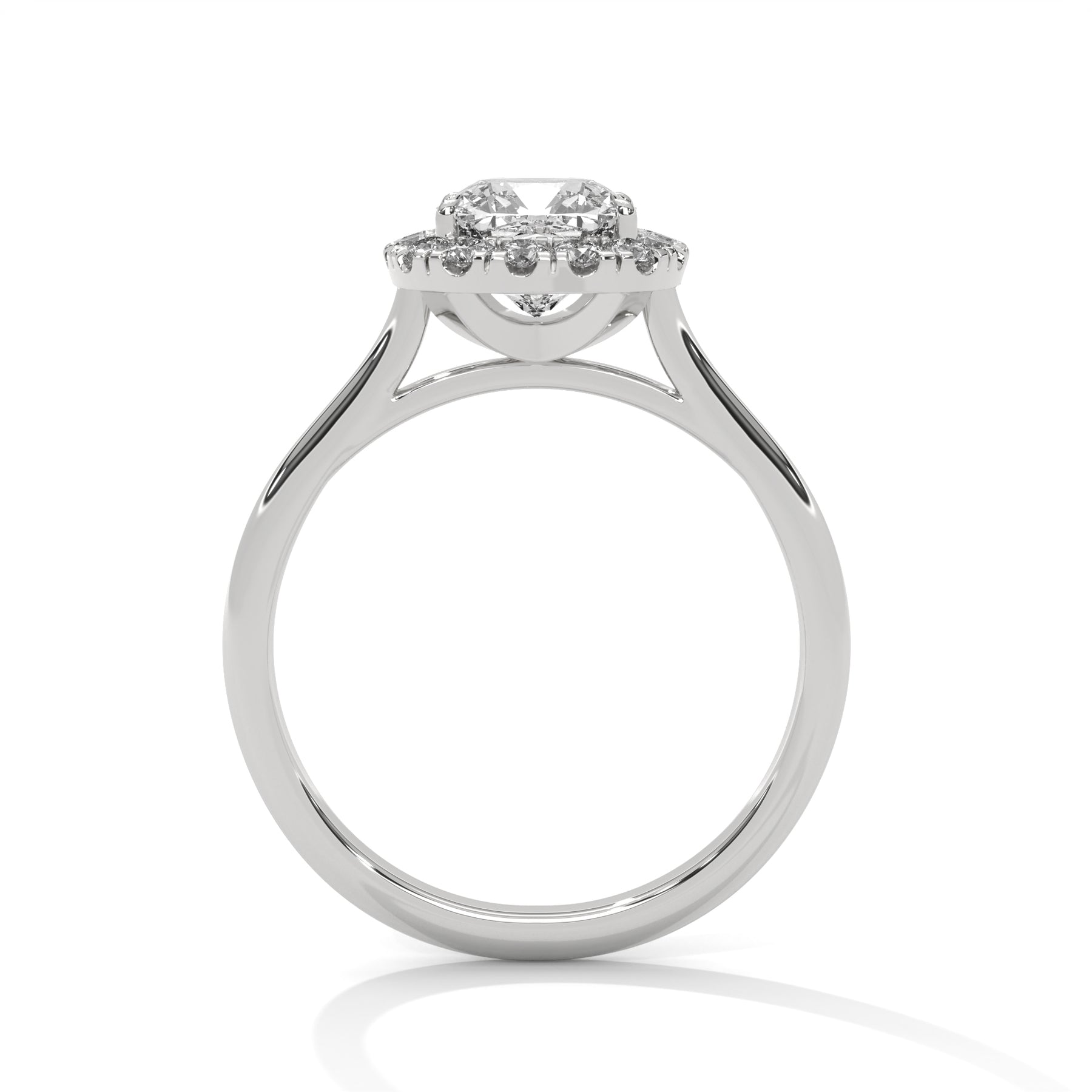 14K White Gold 18K White Gold Platinum Cushion