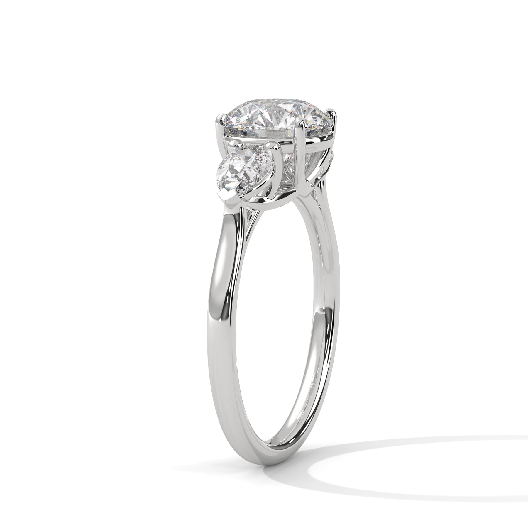 14K White Gold 18K White Gold Platinum Round