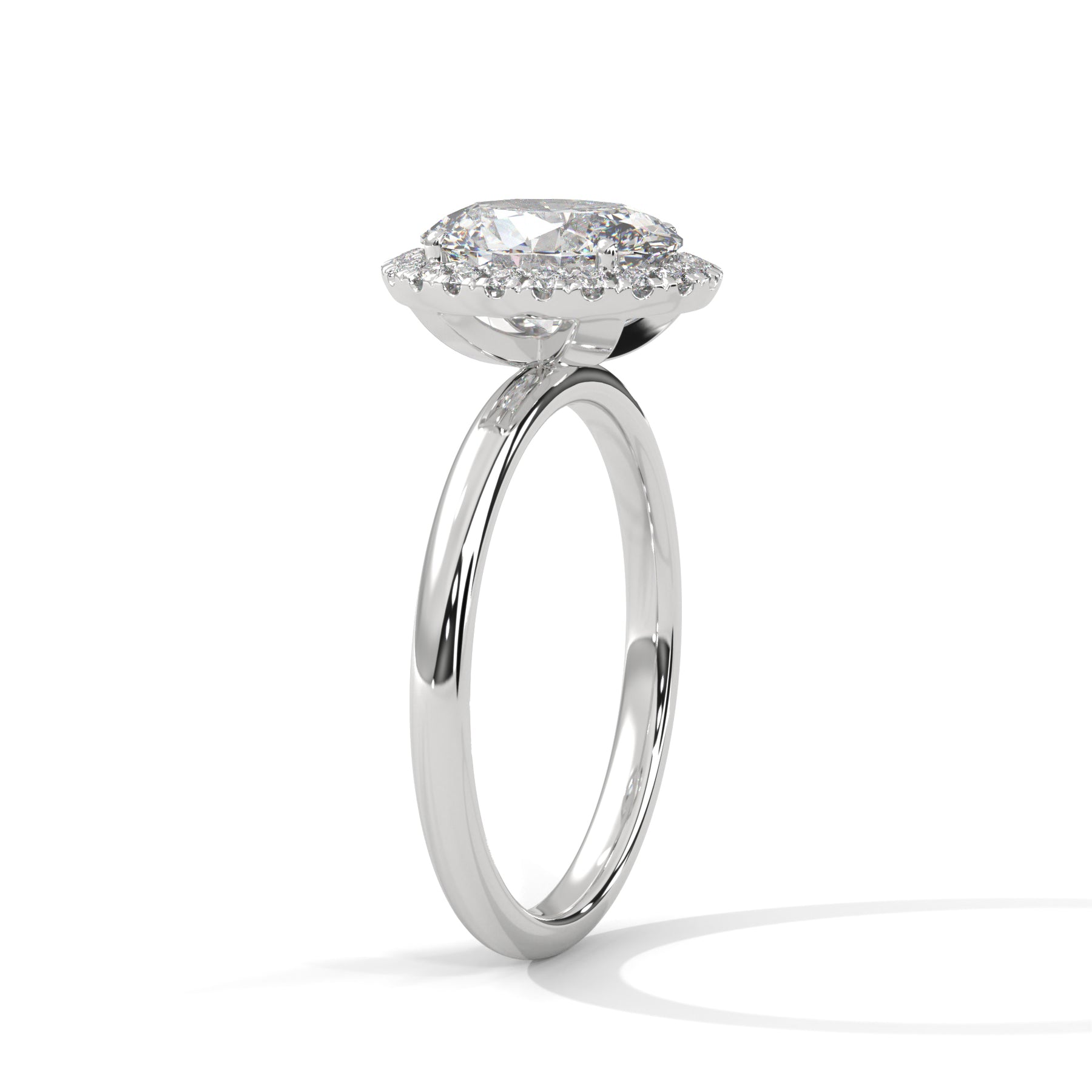 14K White Gold 18K White Gold Platinum Oval