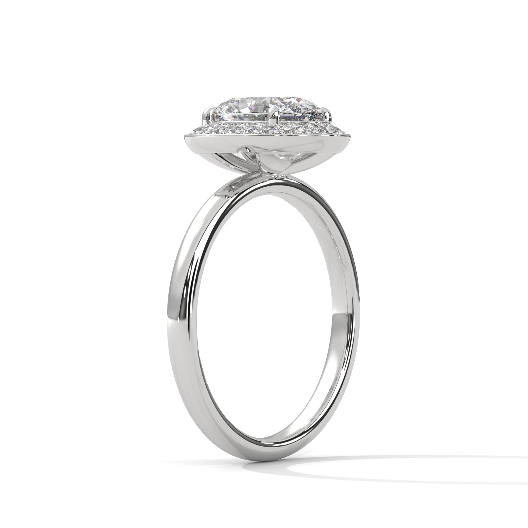 14K White Gold 18K White Gold Platinum Oval