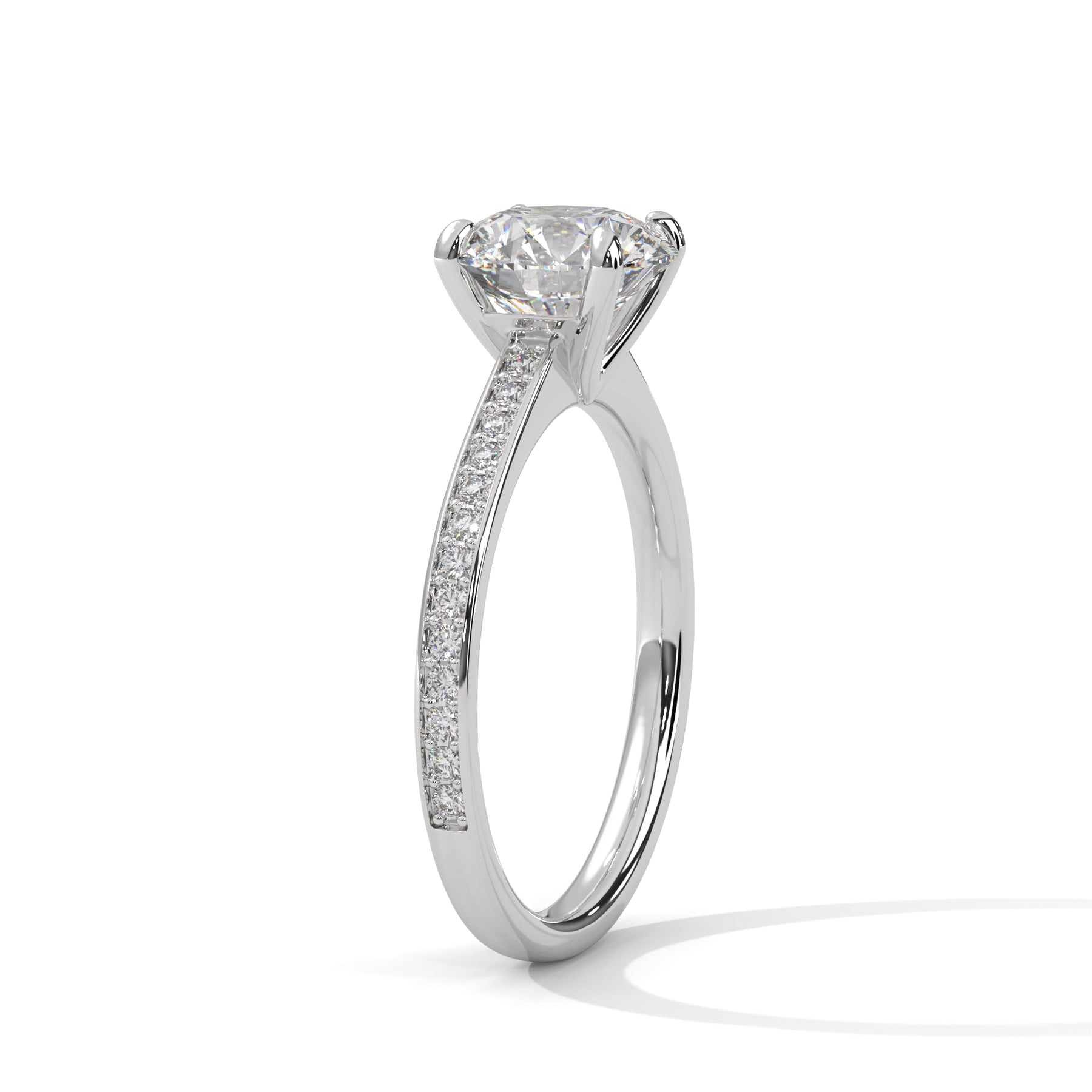 14K White Gold 18K White Gold Platinum Round