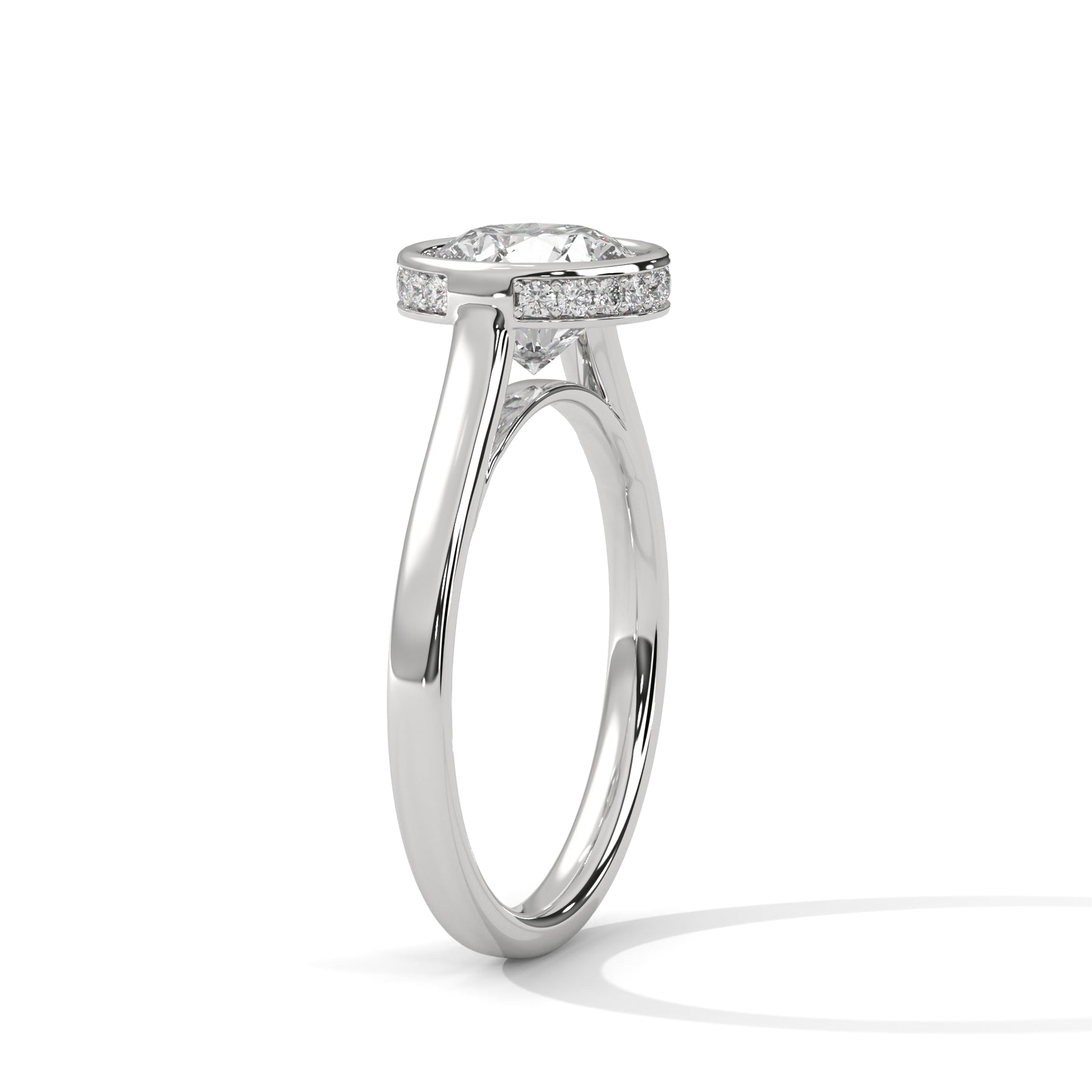 14K White Gold 18K White Gold Platinum Round