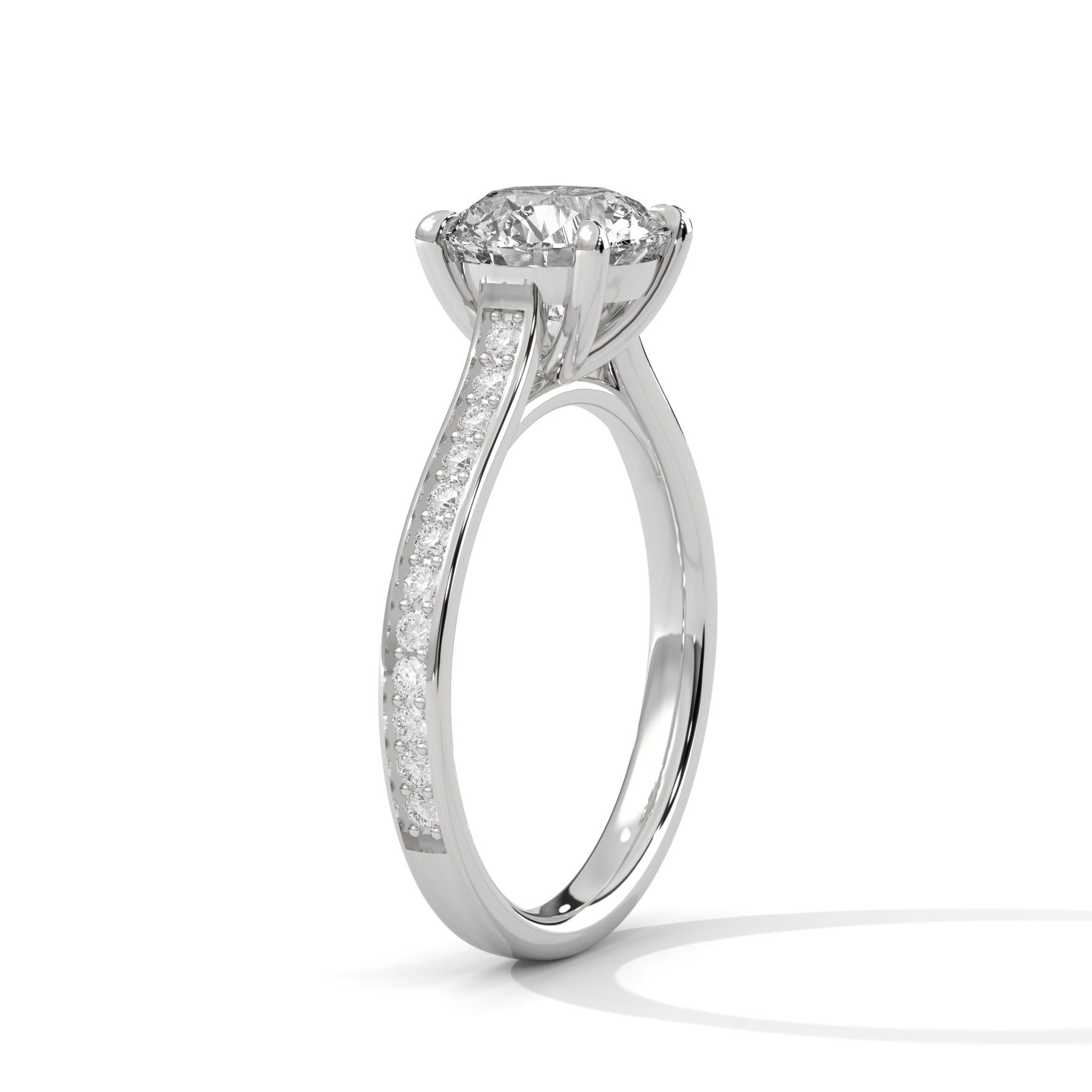 14K White Gold 18K White Gold Platinum Round