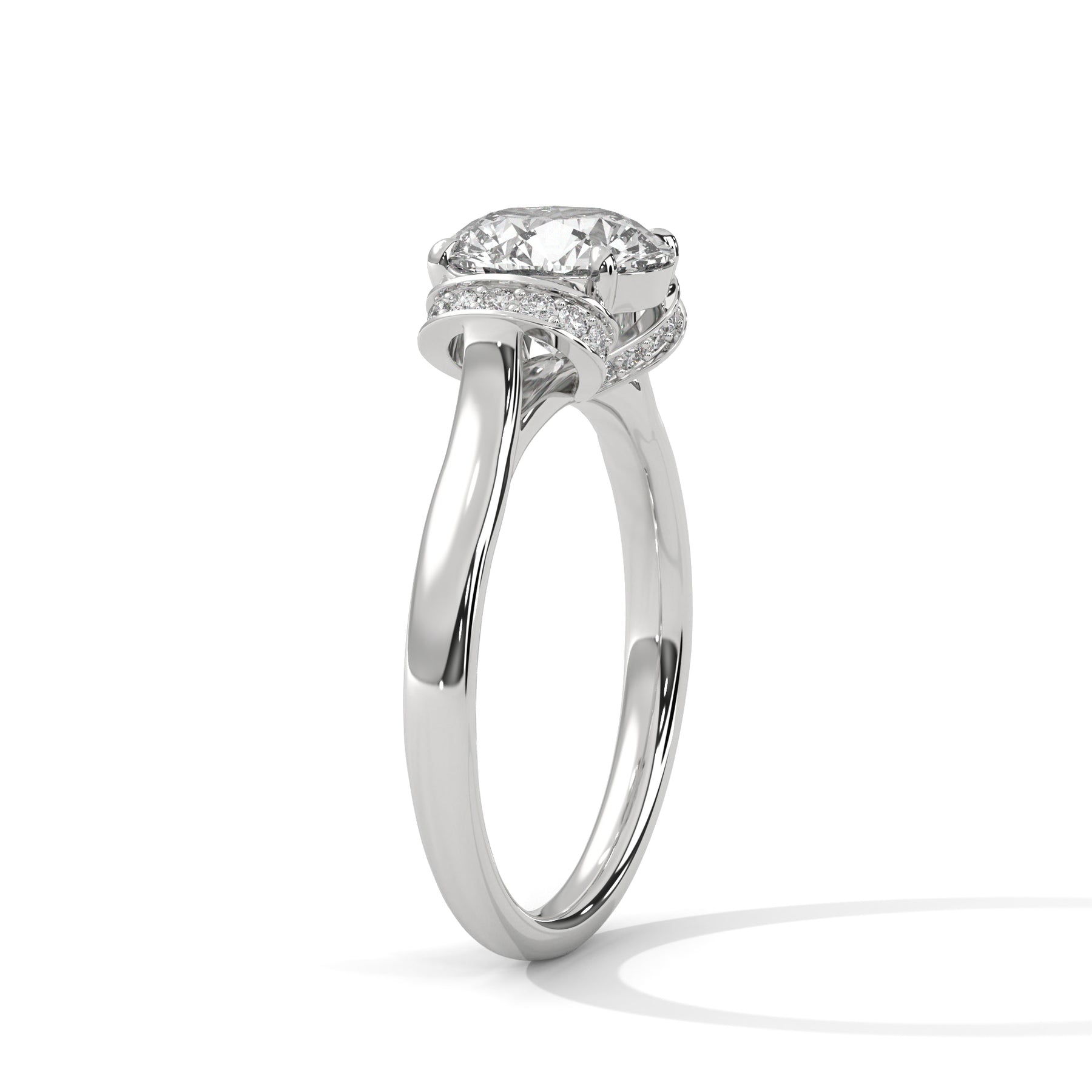 14K White Gold 18K White Gold Platinum Round