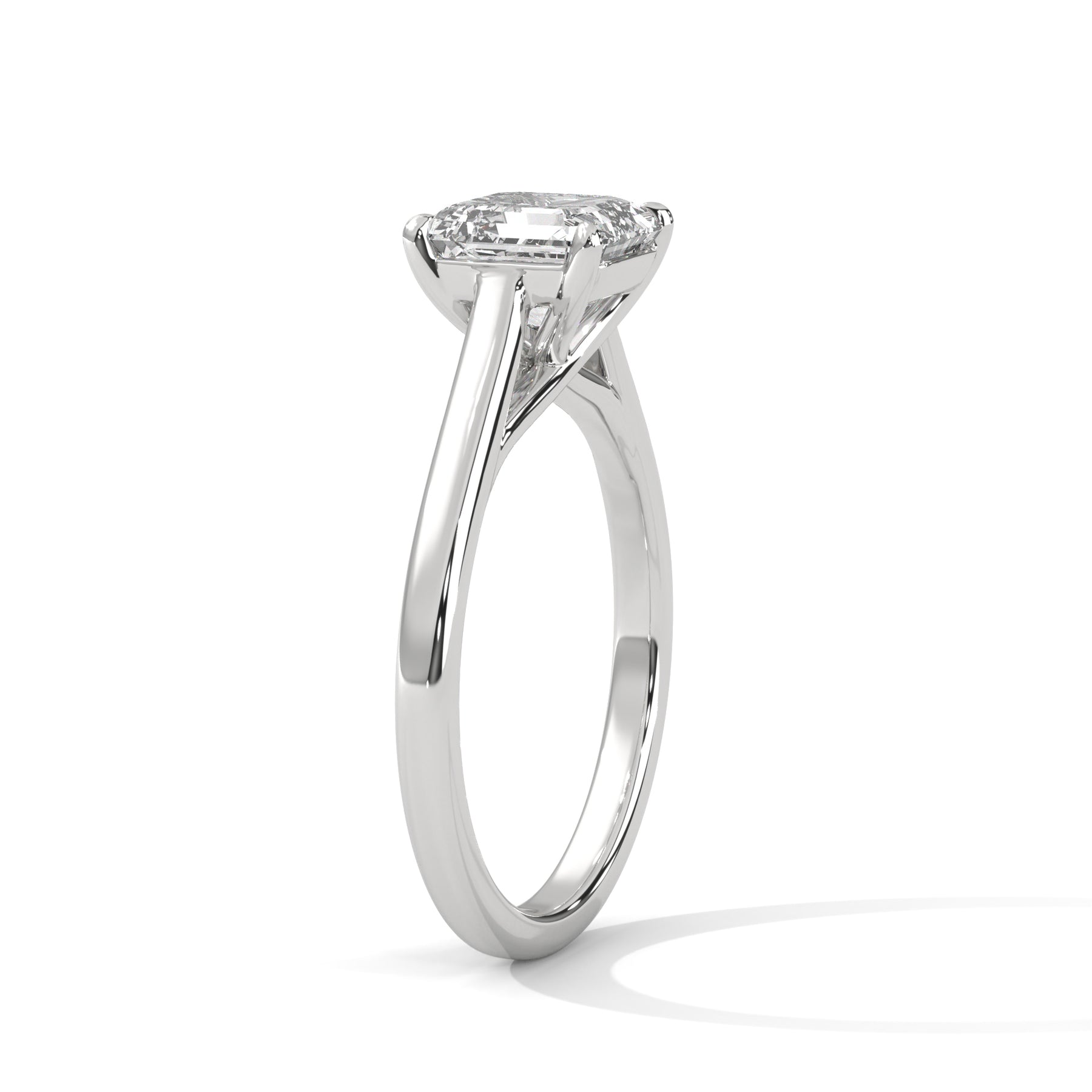 14K White Gold 18K White Gold Platinum Asscher