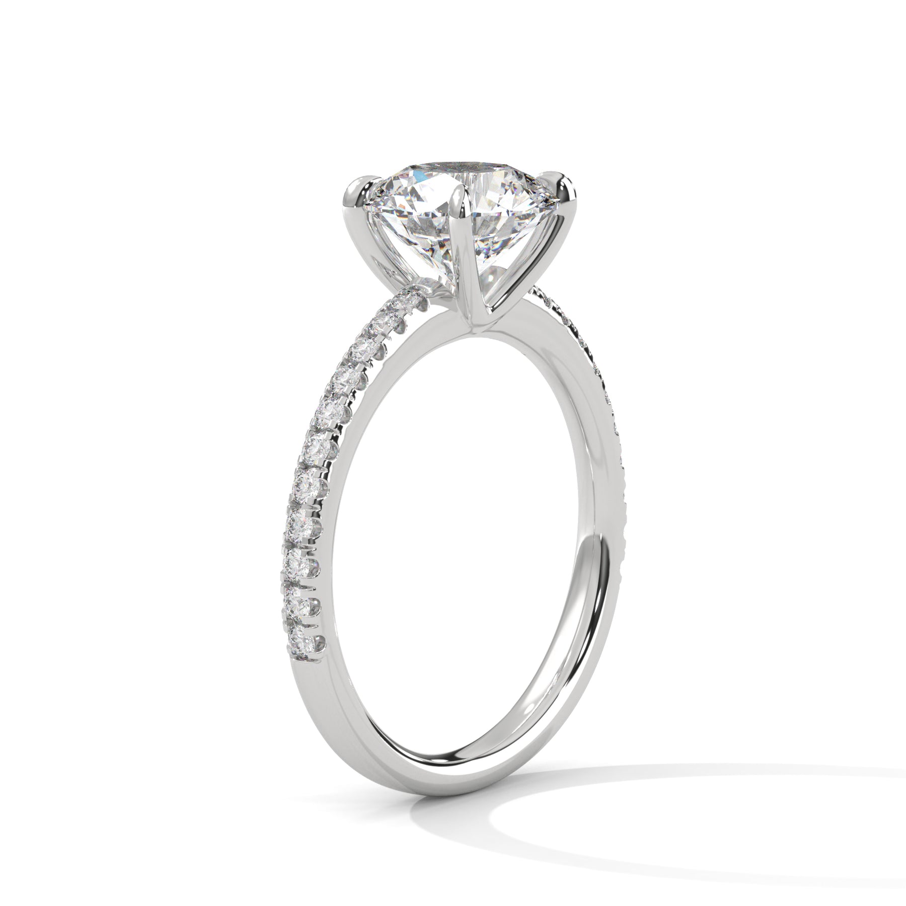 14K White Gold 18K White Gold Platinum Round
