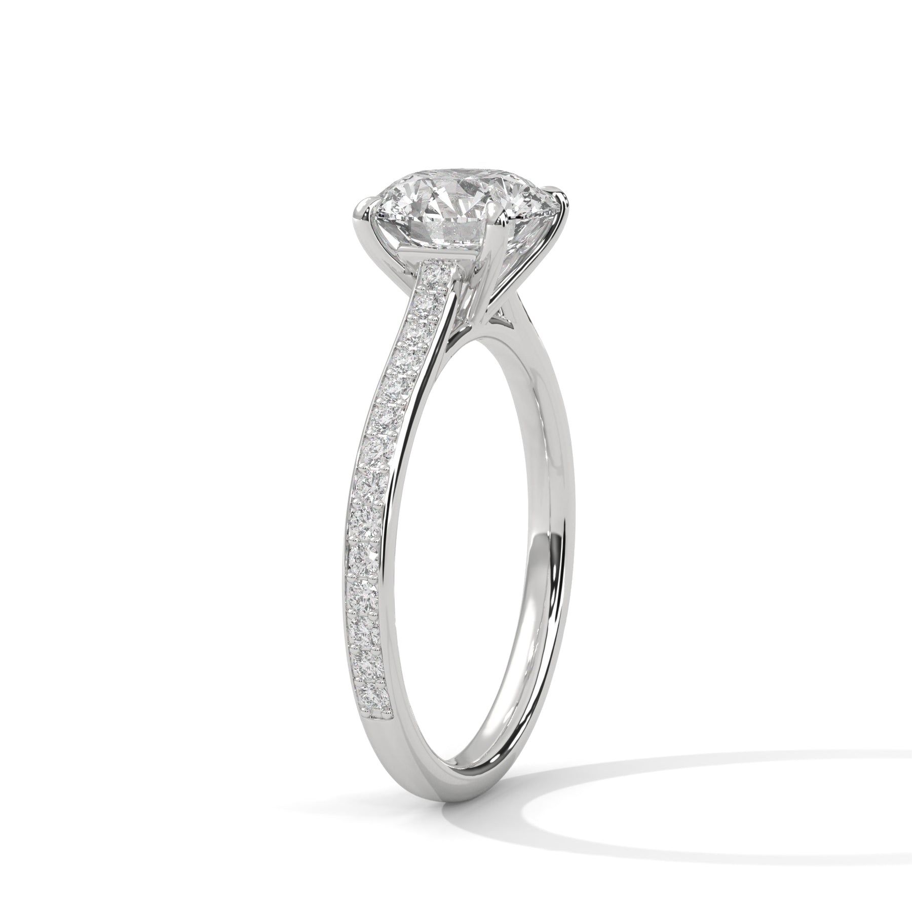 14K White Gold 18K White Gold Platinum Round