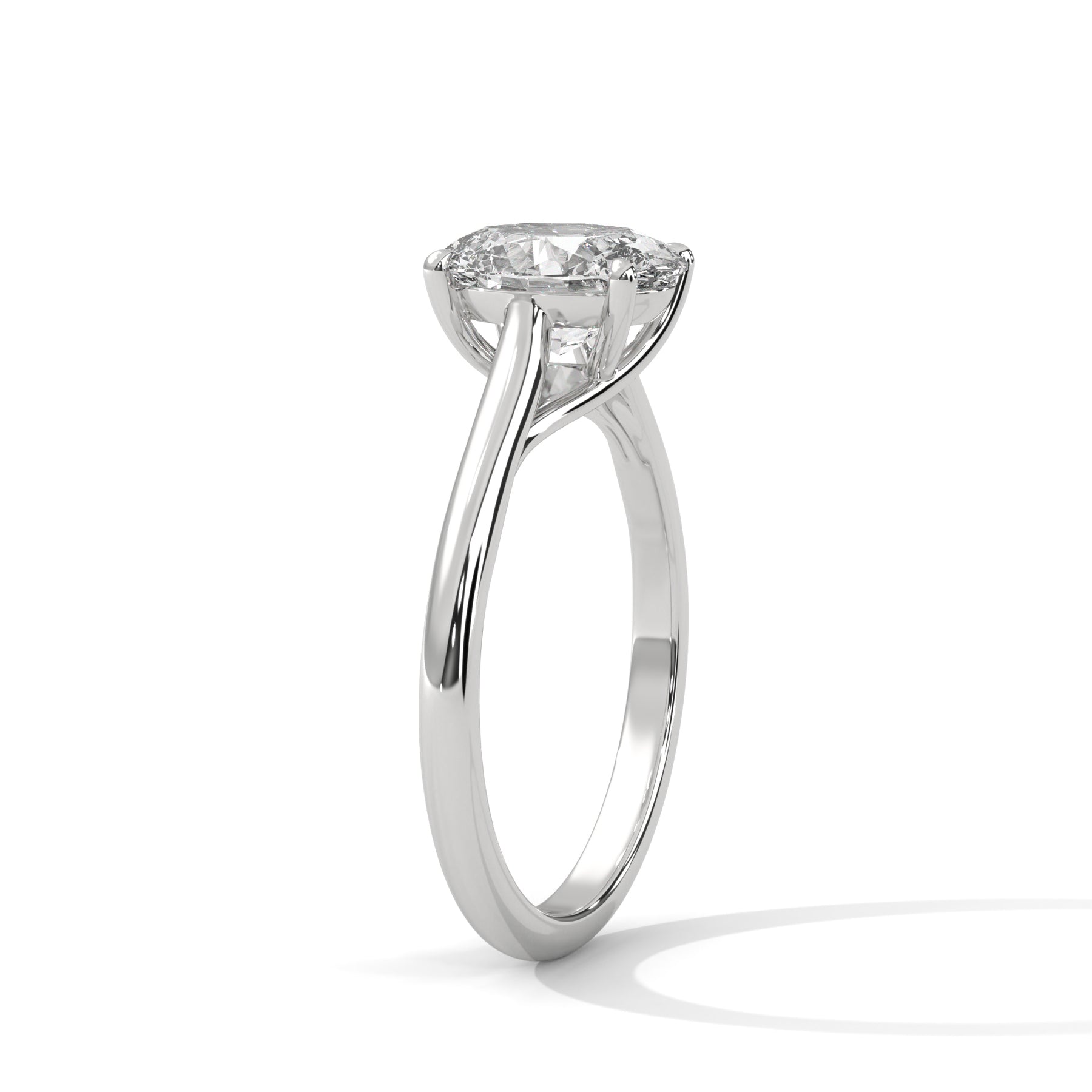 14K White Gold 18K White Gold Platinum Oval
