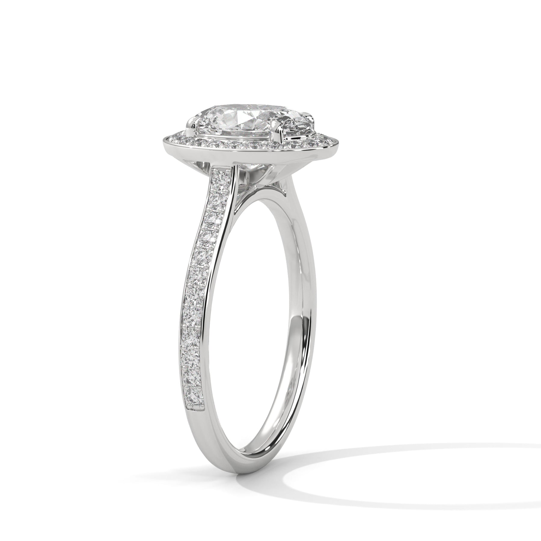 14K White Gold 18K White Gold Platinum Oval