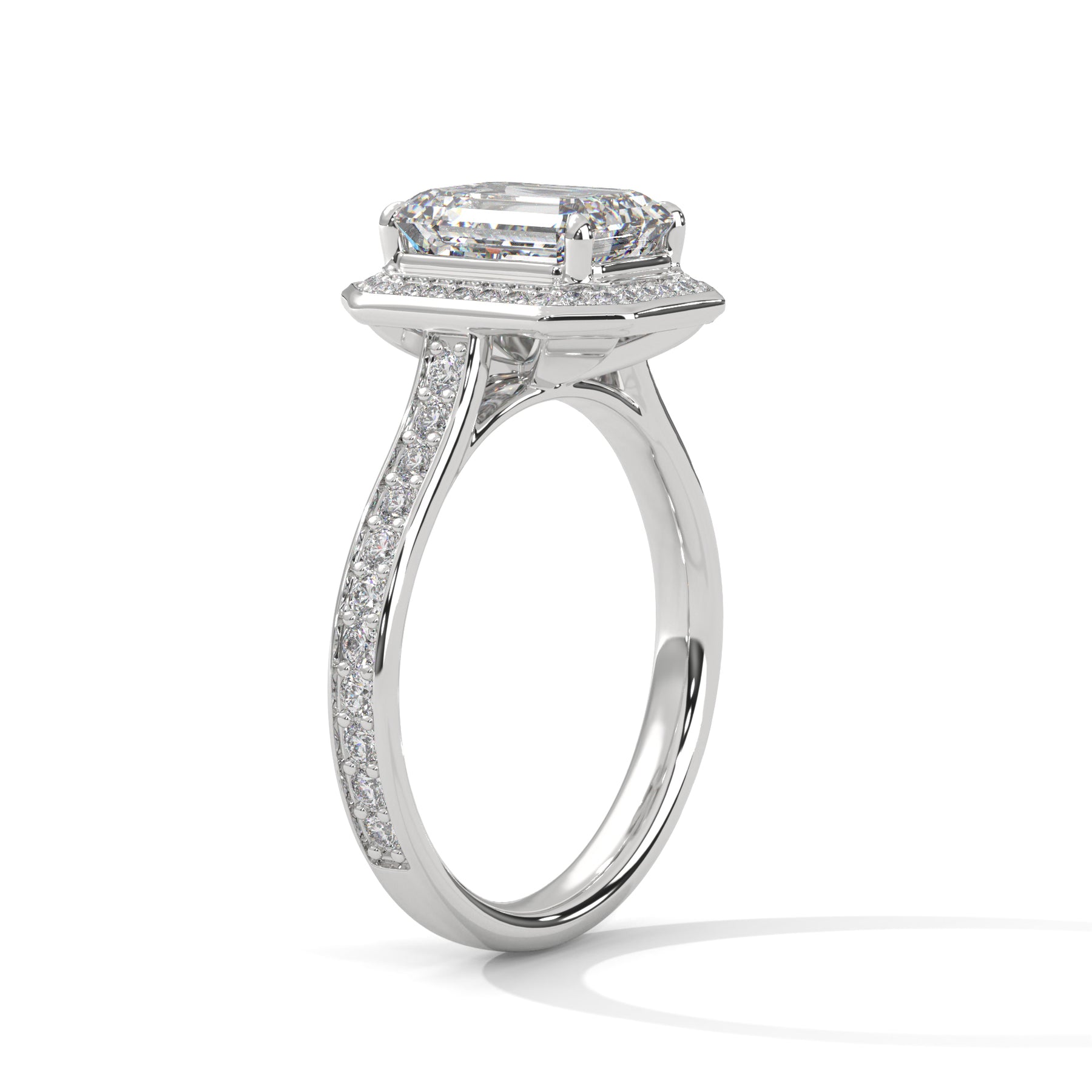 14K White Gold 18K White Gold Platinum Emerald
