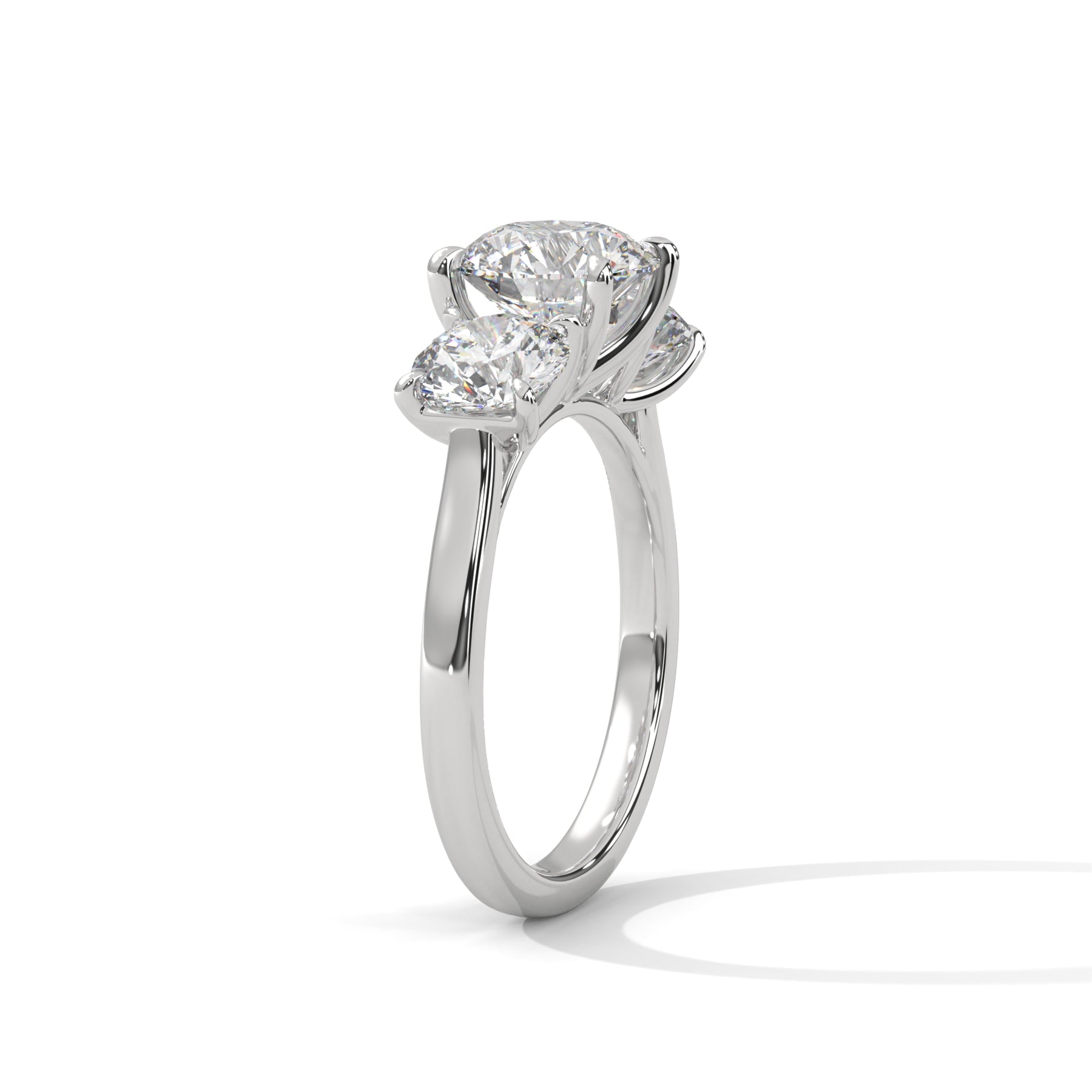 14K White Gold 18K White Gold Platinum Round