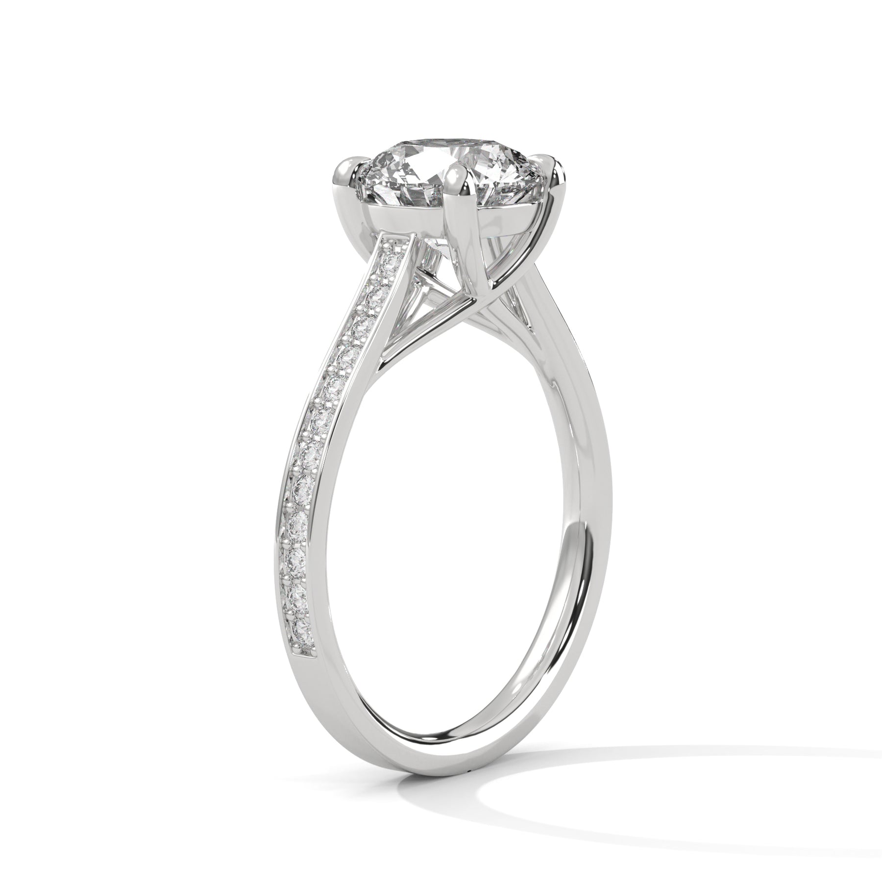 14K White Gold 18K White Gold Platinum Round