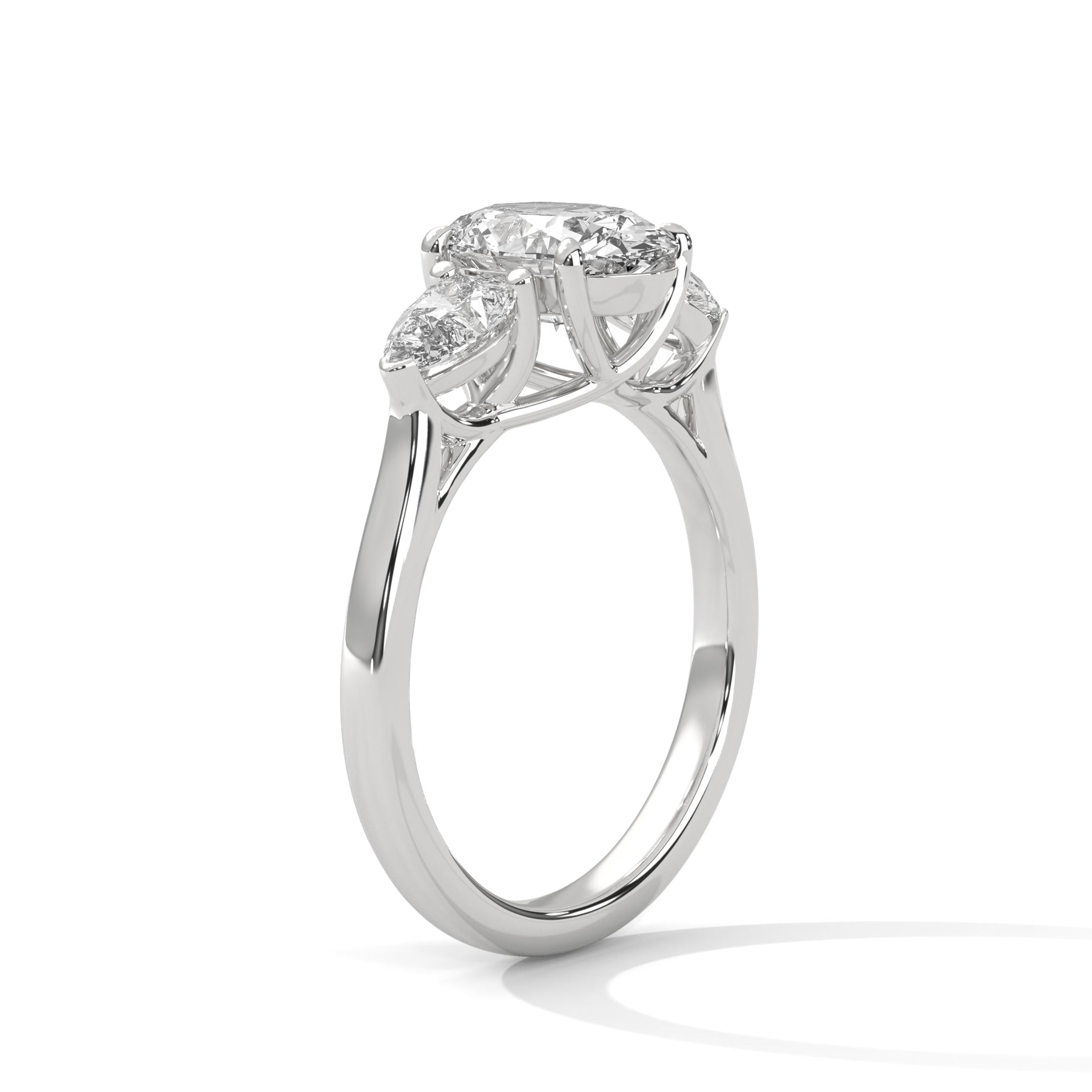 14K White Gold 18K White Gold Platinum Oval