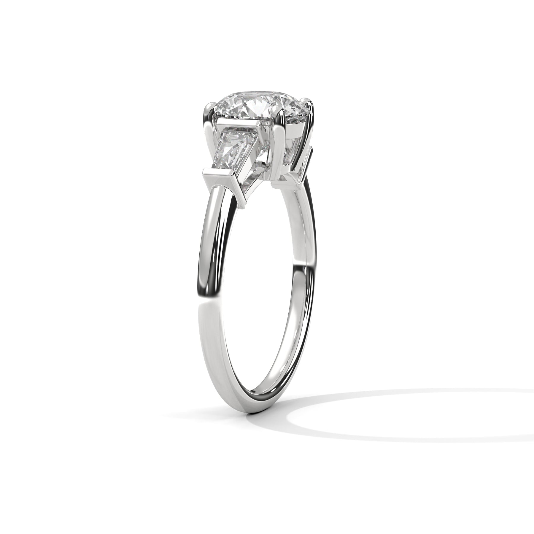 14K White Gold 18K White Gold Platinum Round