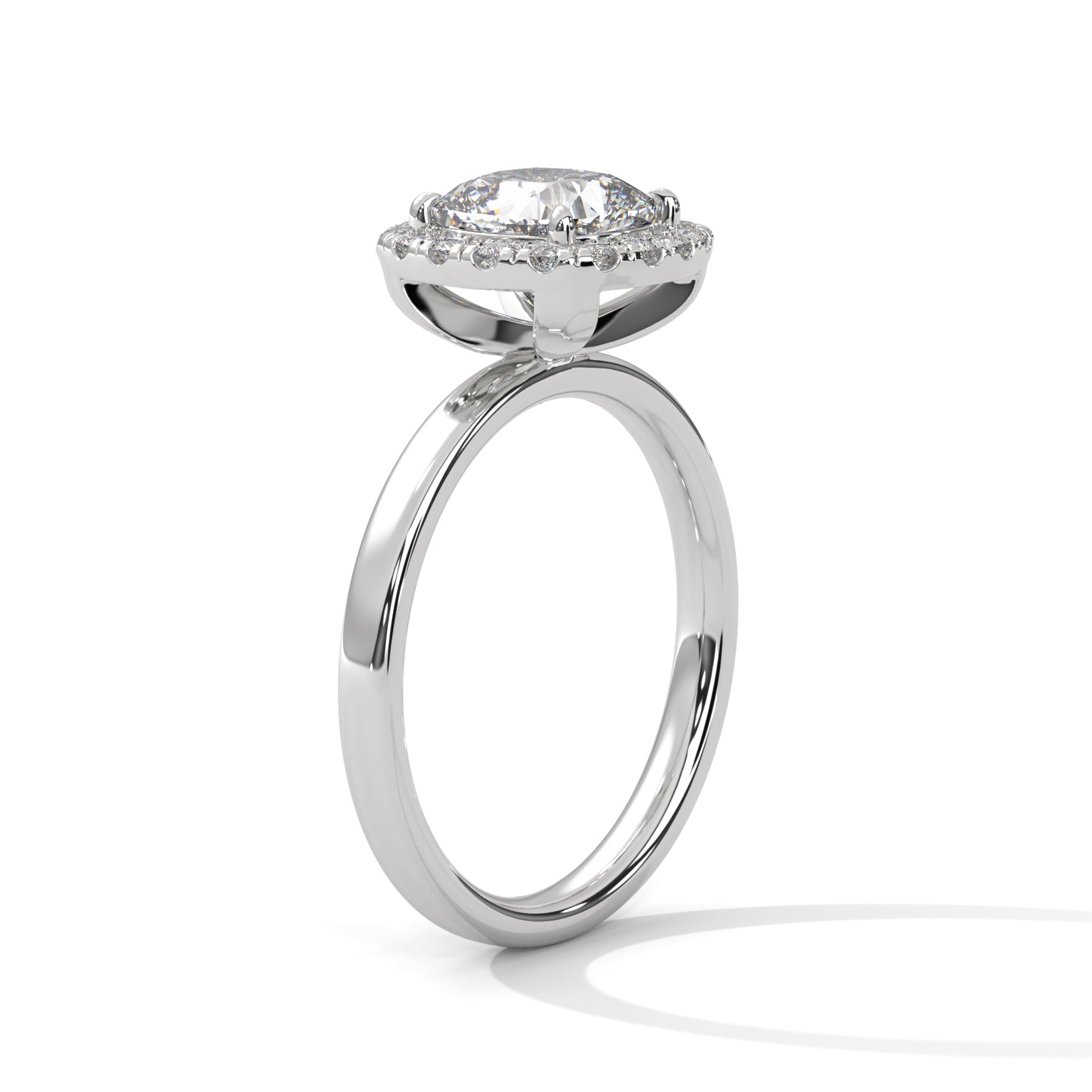 14K White Gold 18K White Gold Platinum Cushion