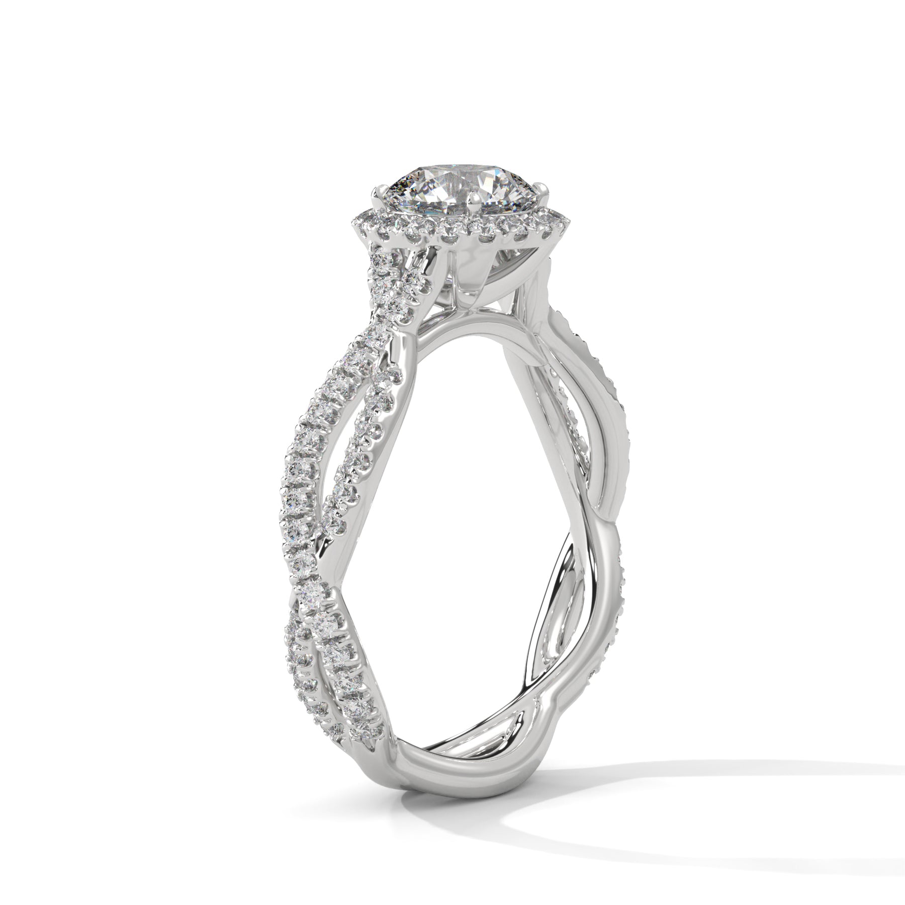 14K White Gold 18K White Gold Platinum Round