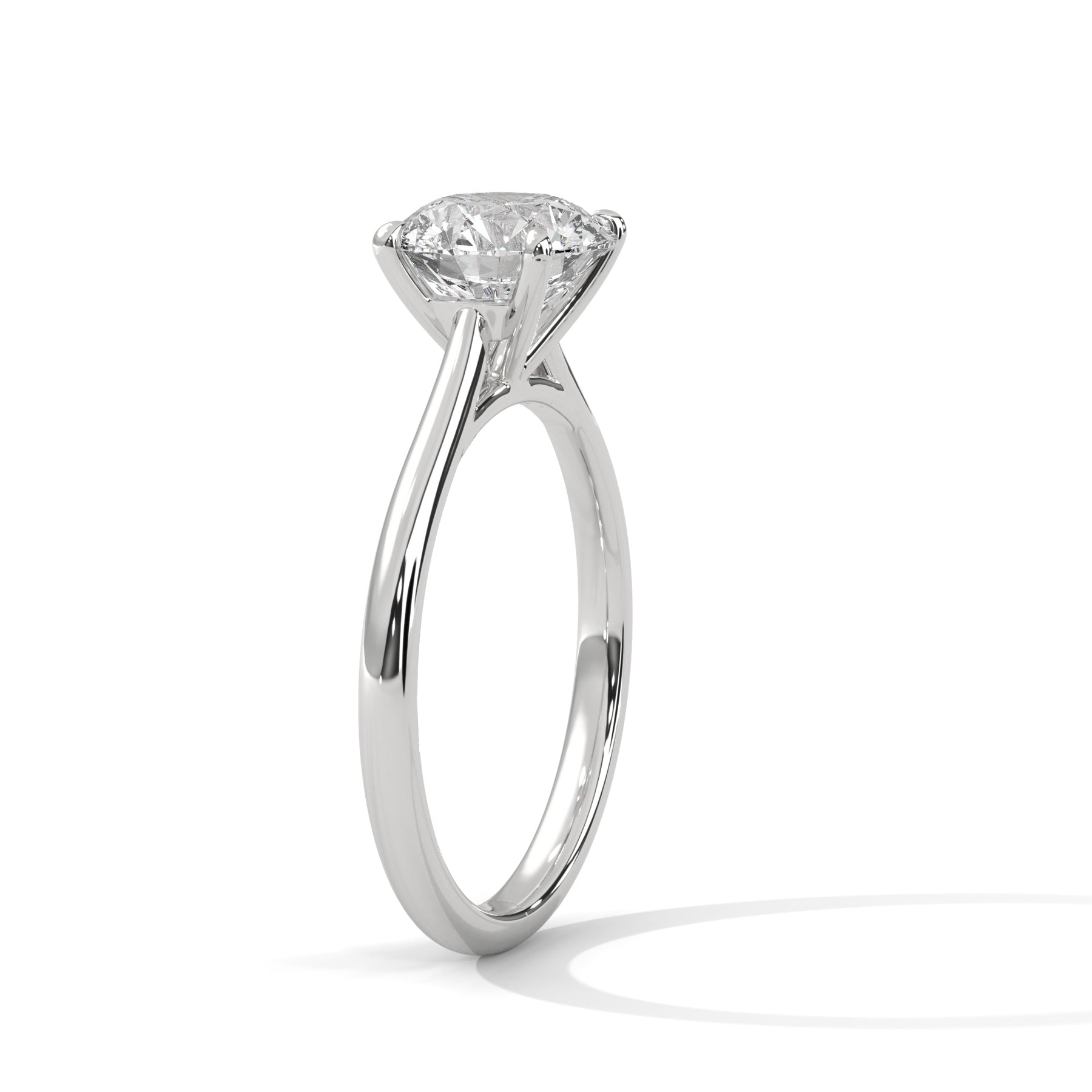 14K White Gold 18K White Gold Platinum Round