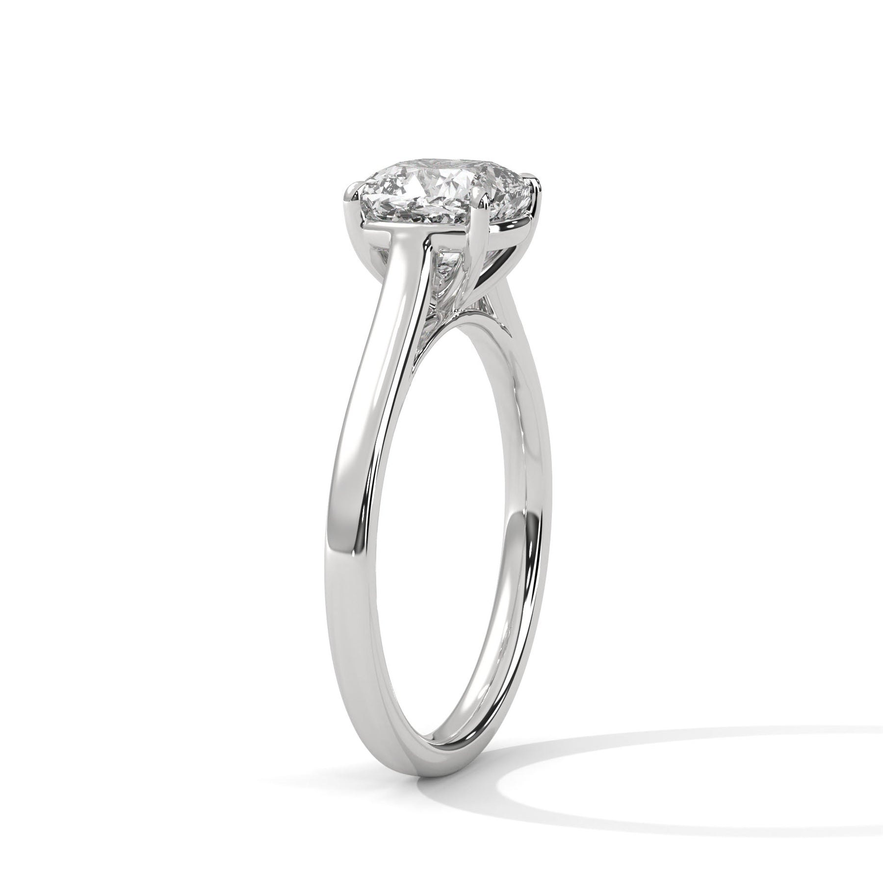 14K White Gold 18K White Gold Platinum Cushion