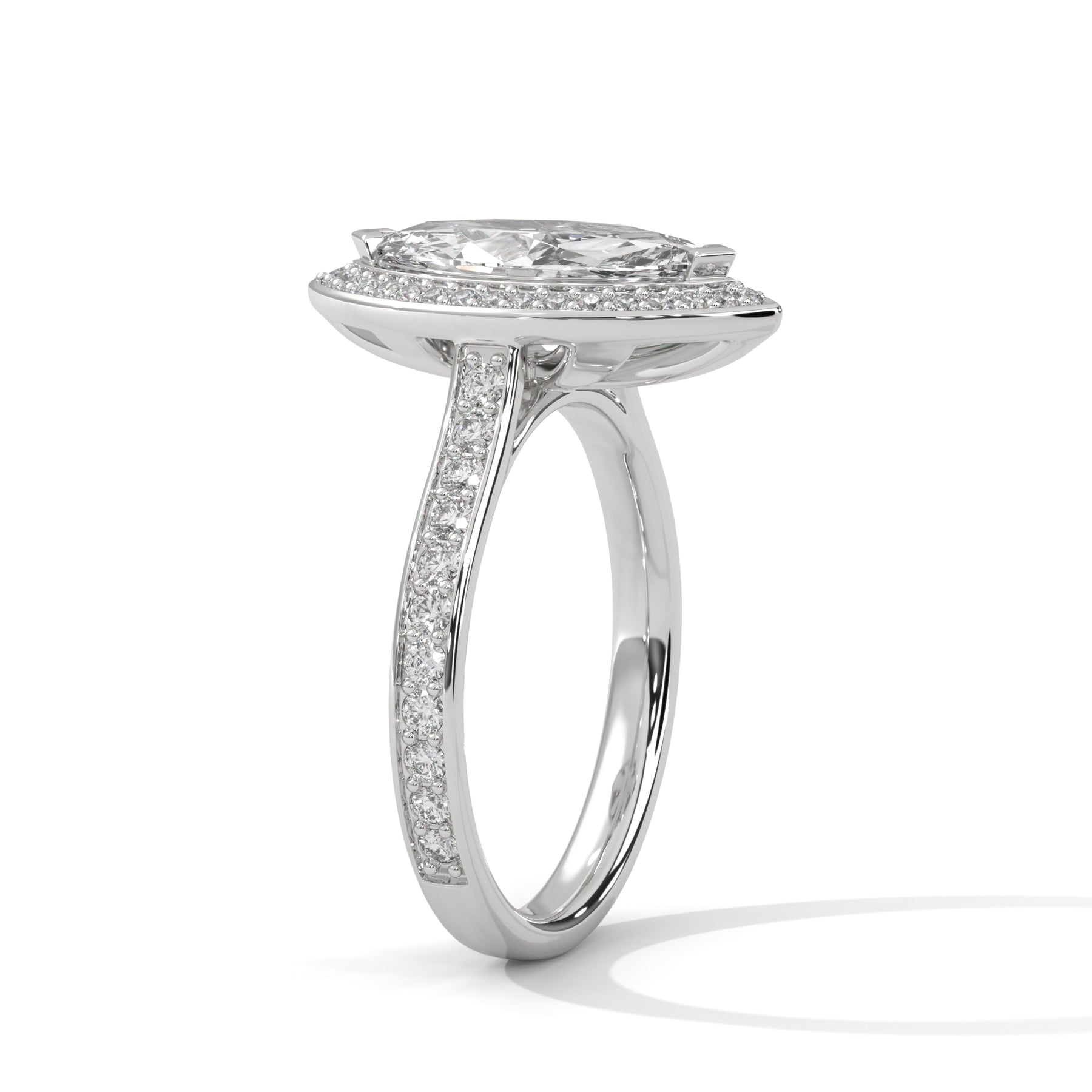 14K White Gold 18K White Gold Platinum Marquise