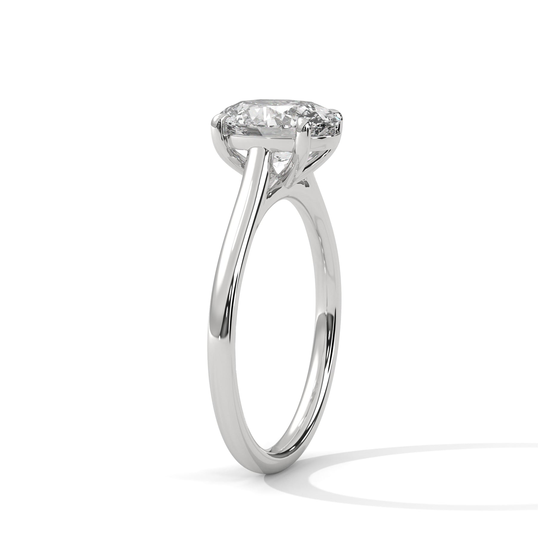 14K White Gold 18K White Gold Platinum Oval