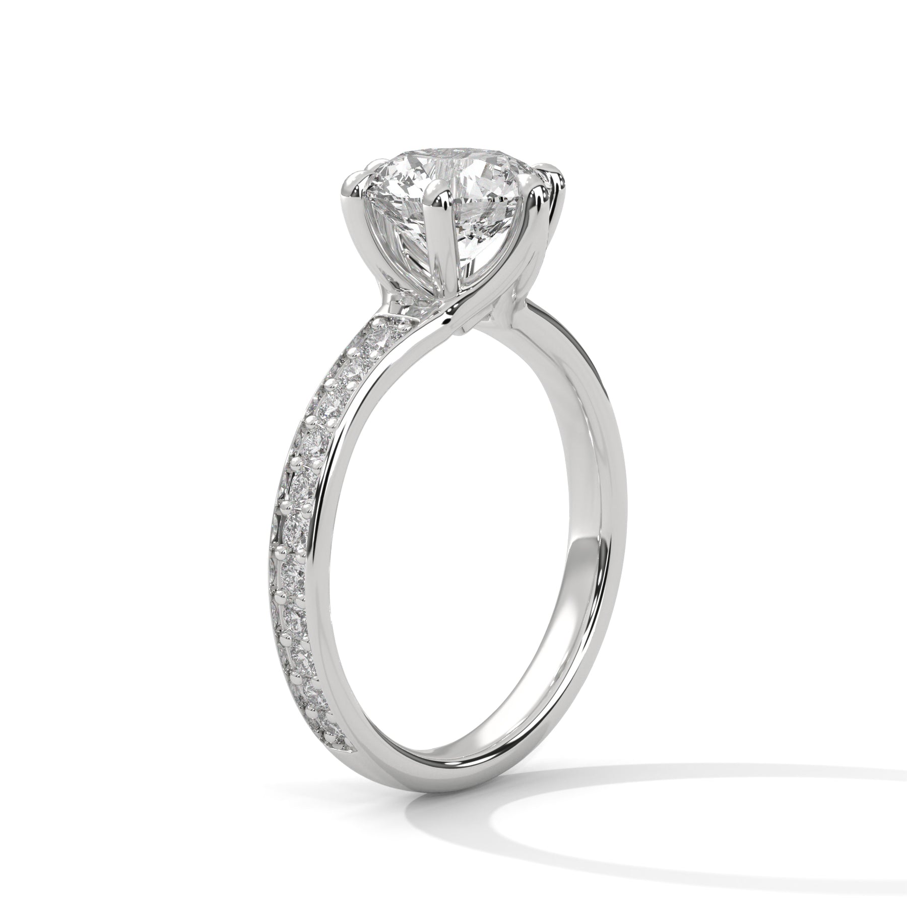 14K White Gold 18K White Gold Platinum Round